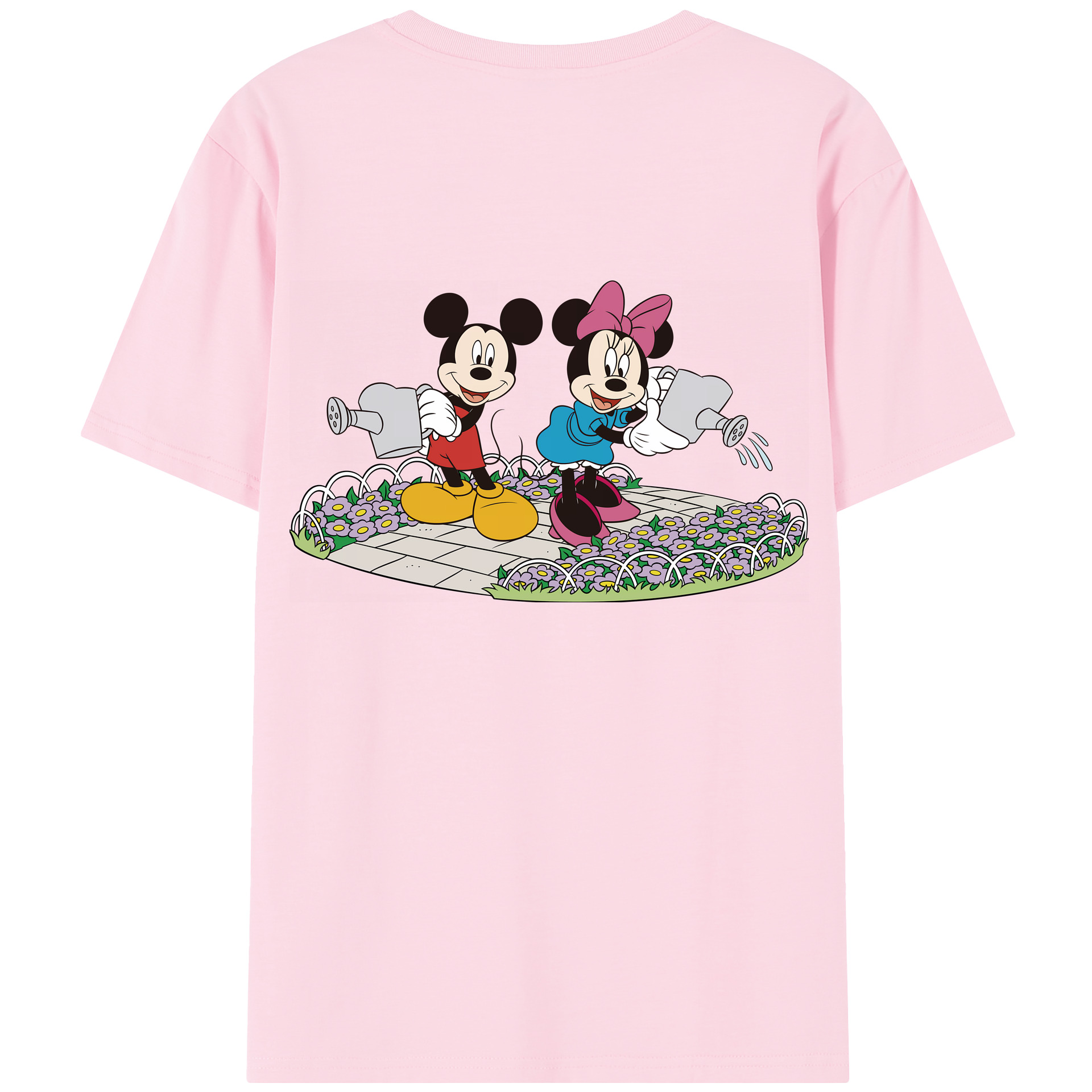 （画像用） ミッキーマウス Mickey Mouse 綿100％半袖Tシャツ（背面プリント）
