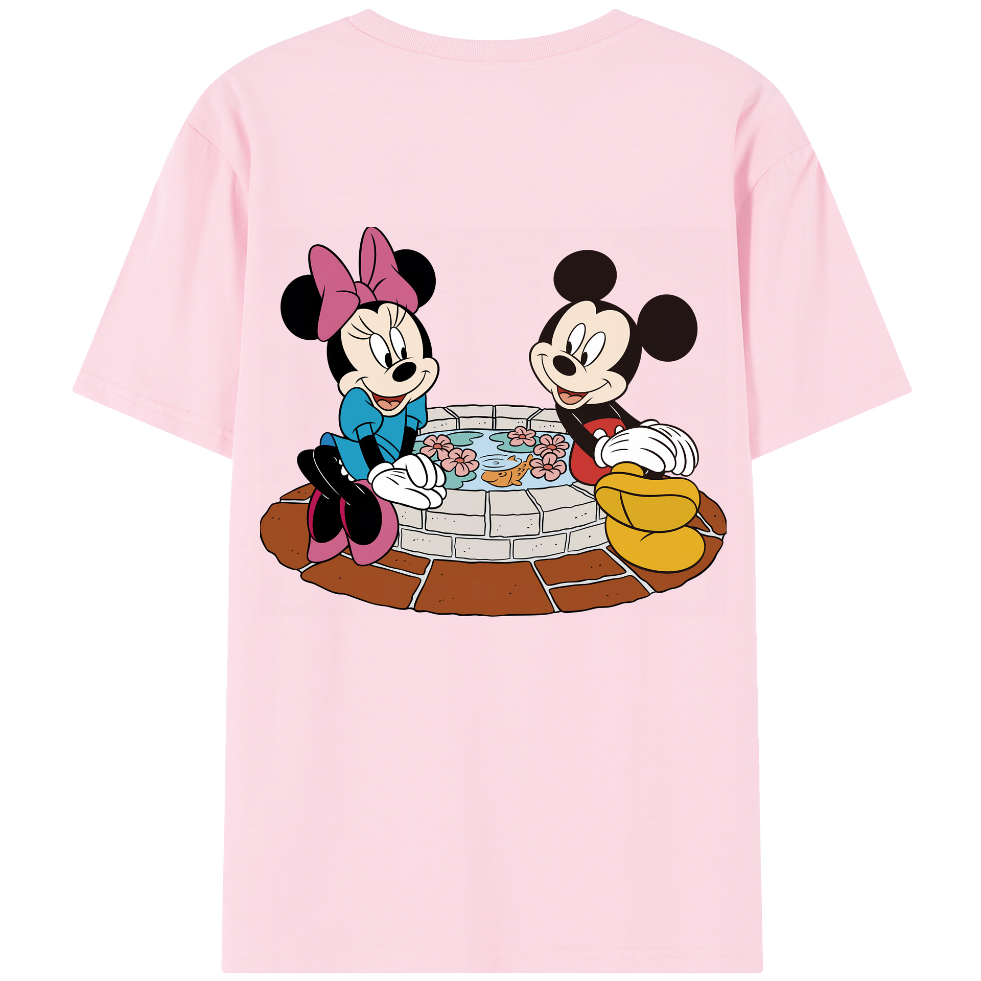 （画像用） ミッキーマウス Mickey Mouse 綿100％半袖Tシャツ（背面プリント）