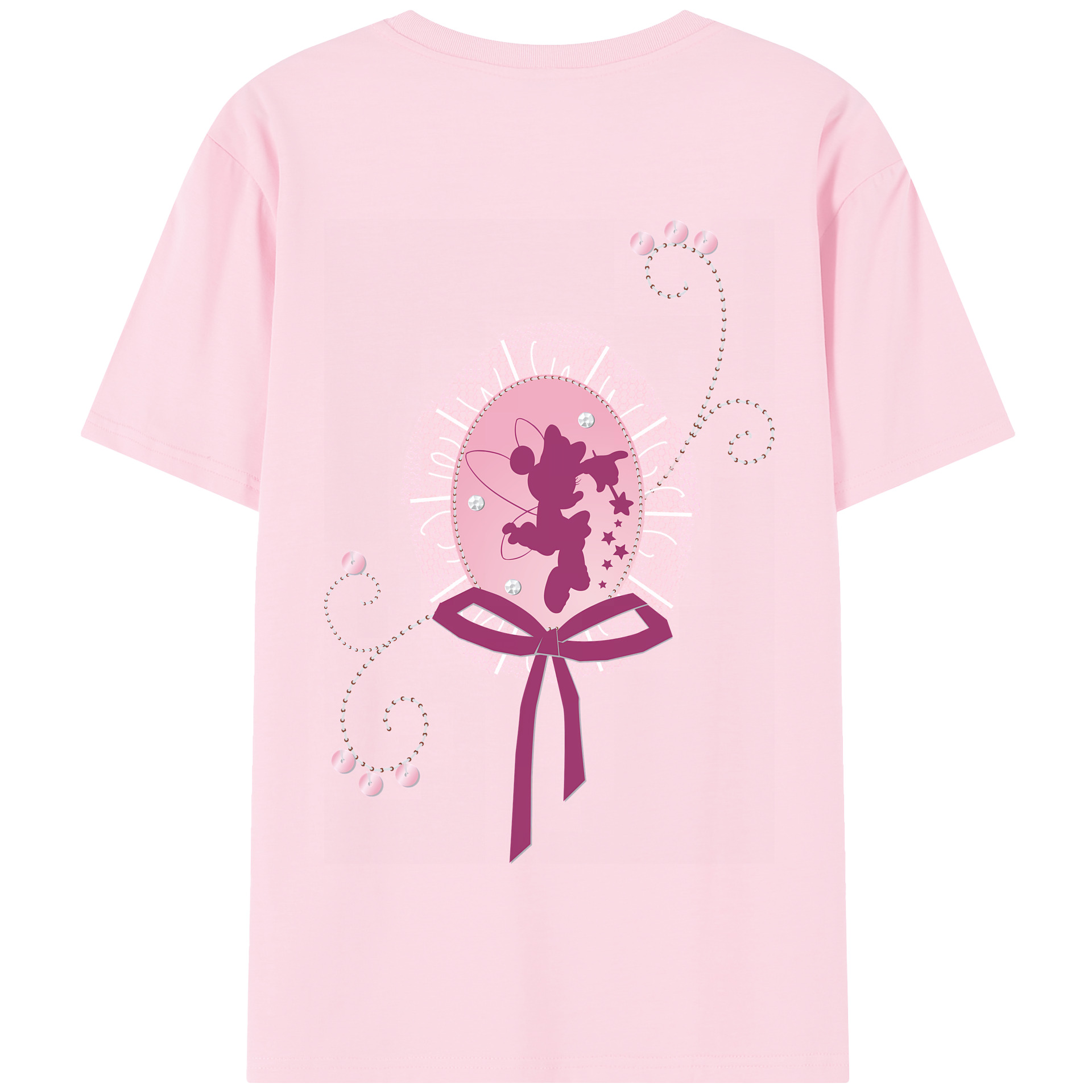 （画像用） ミッキーマウス Mickey Mouse 綿100％半袖Tシャツ（背面プリント）