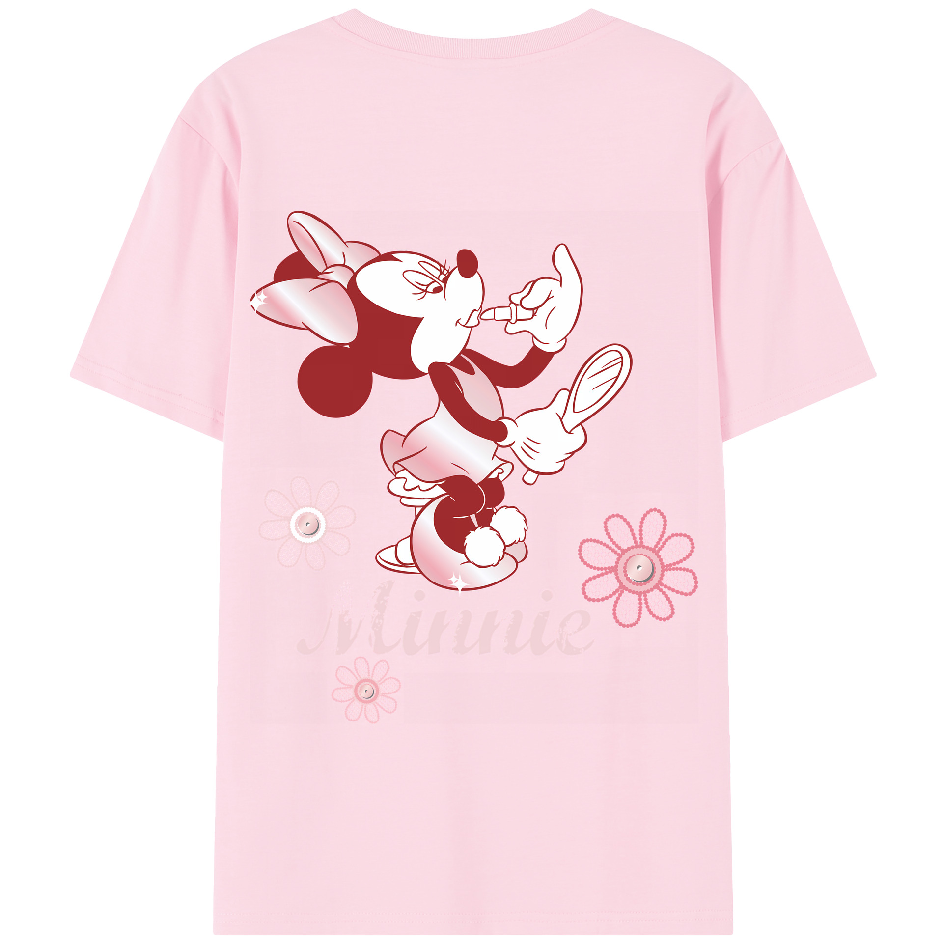（画像用） ミッキーマウス Mickey Mouse 綿100％半袖Tシャツ（背面プリント）