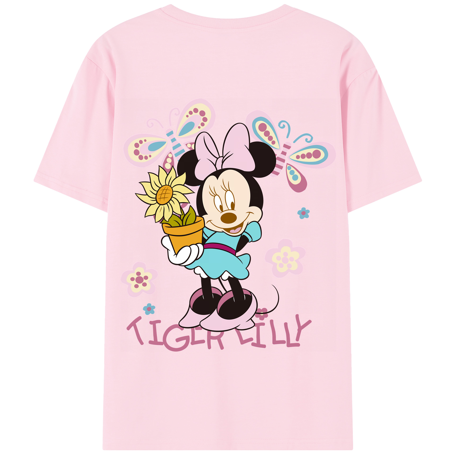 （画像用） ミッキーマウス Mickey Mouse 綿100％半袖Tシャツ（背面プリント）