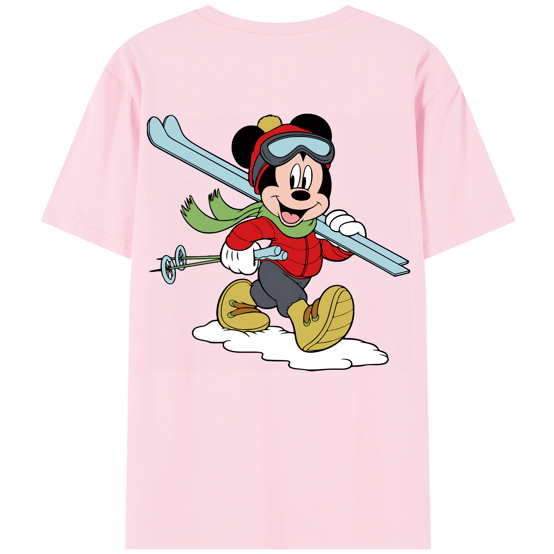 （画像用） ミッキーマウス Mickey Mouse 綿100％半袖Tシャツ（背面プリント）