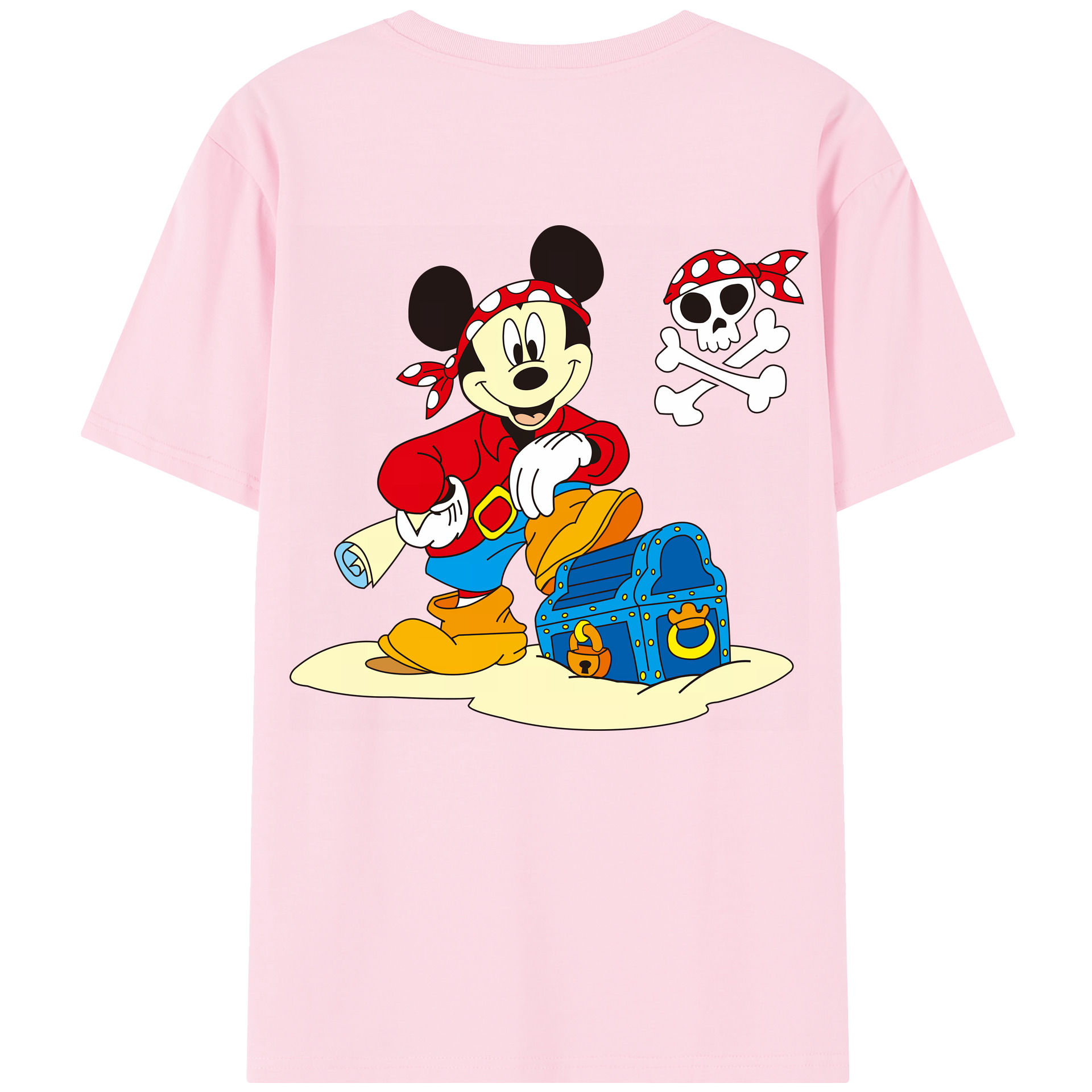 （画像用） ミッキーマウス Mickey Mouse 綿100％半袖Tシャツ（背面プリント）