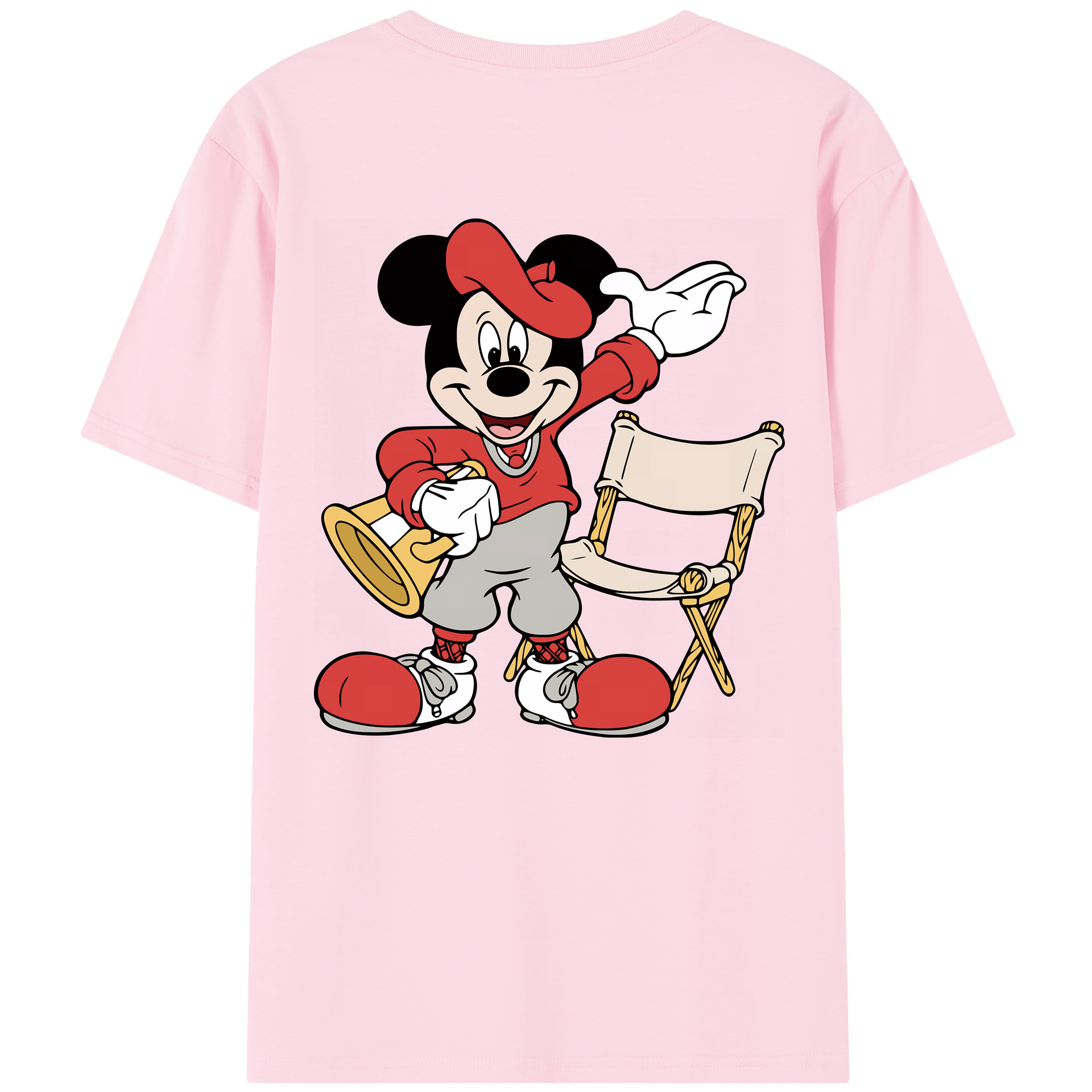 （画像用） ミッキーマウス Mickey Mouse 綿100％半袖Tシャツ（背面プリント）