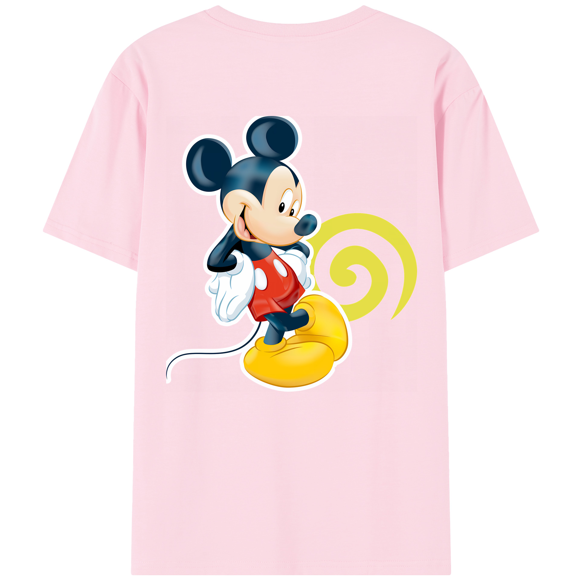 （画像用） ミッキーマウス Mickey Mouse 綿100％半袖Tシャツ（背面プリント）