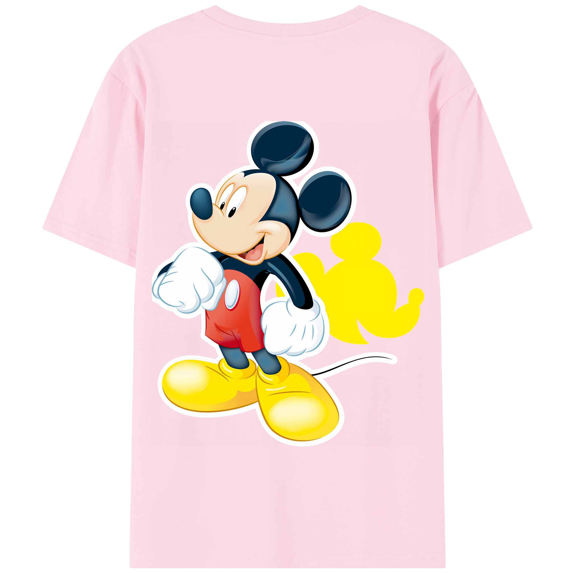 （画像用） ミッキーマウス Mickey Mouse 綿100％半袖Tシャツ（背面プリント）
