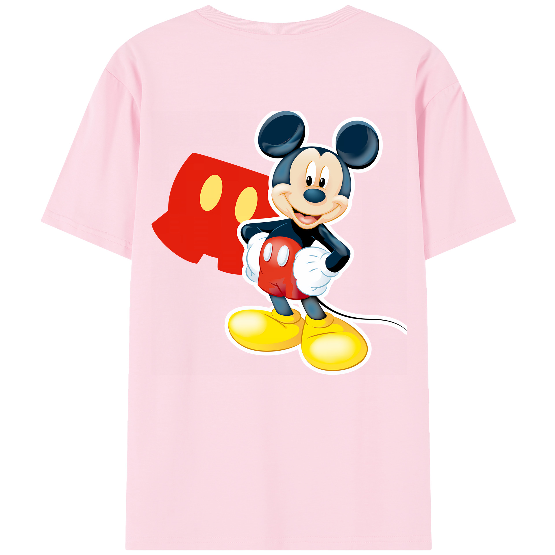 （画像用） ミッキーマウス Mickey Mouse 綿100％半袖Tシャツ（背面プリント）