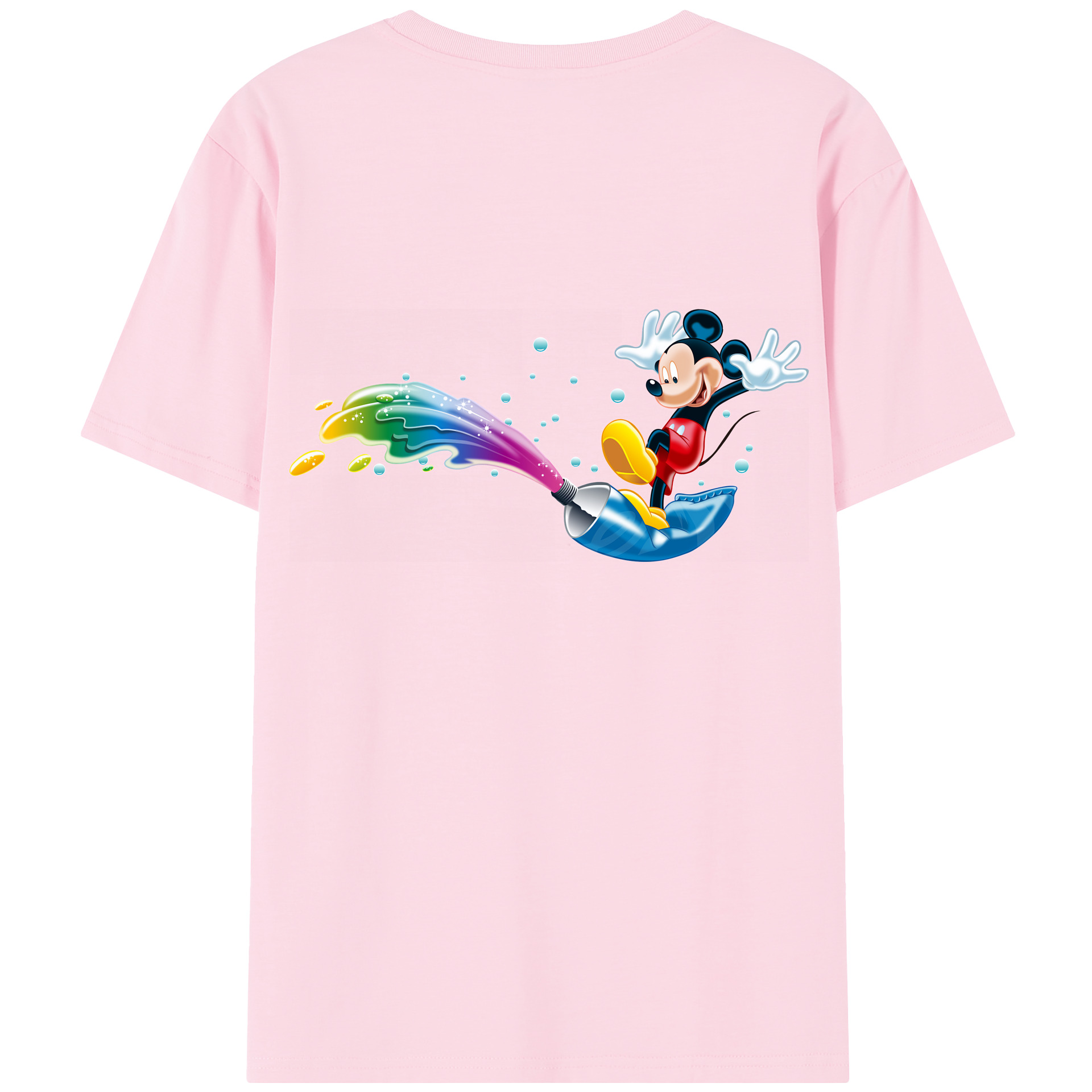 （画像用） ミッキーマウス Mickey Mouse 綿100％半袖Tシャツ（背面プリント）