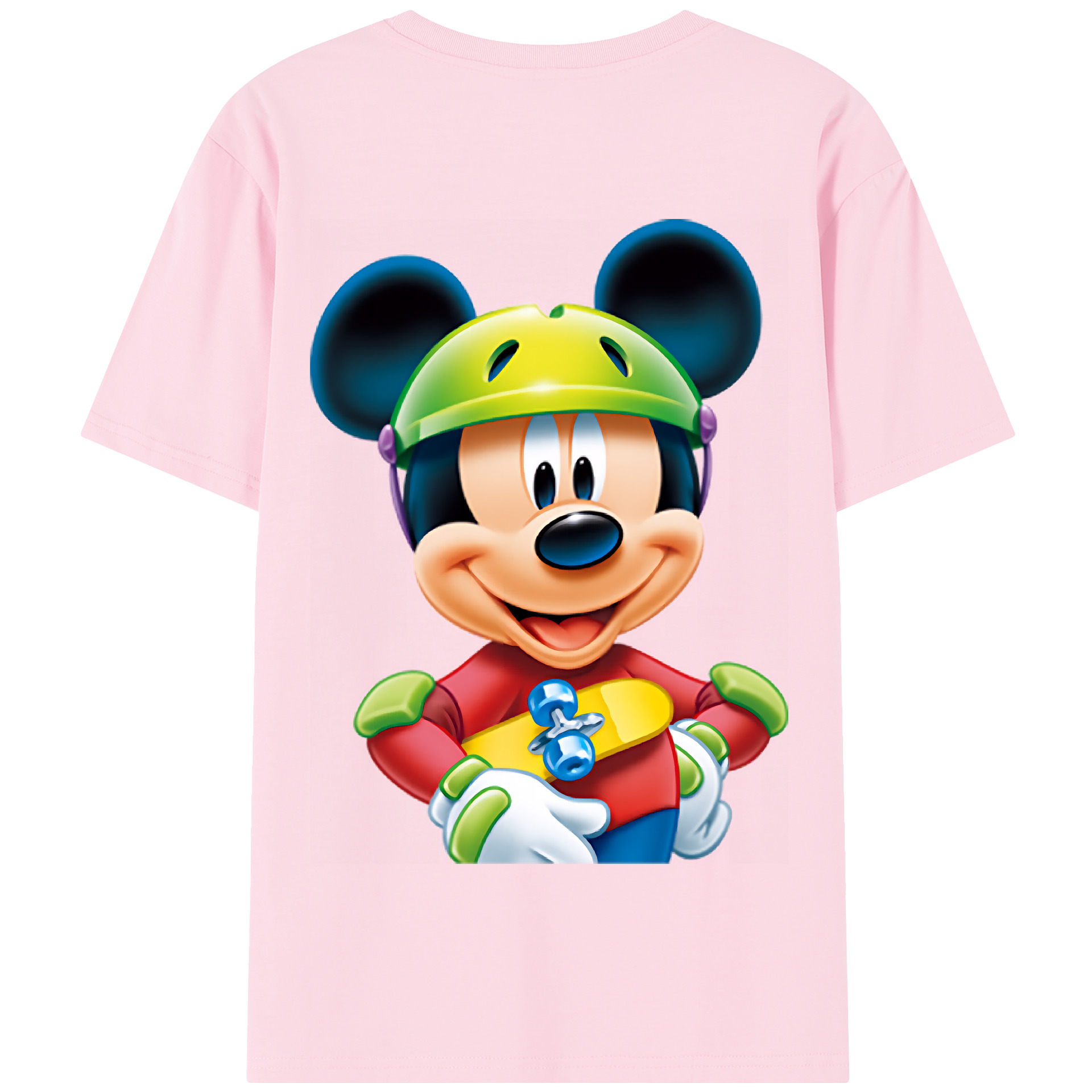 （画像用） ミッキーマウス Mickey Mouse 綿100％半袖Tシャツ（背面プリント）