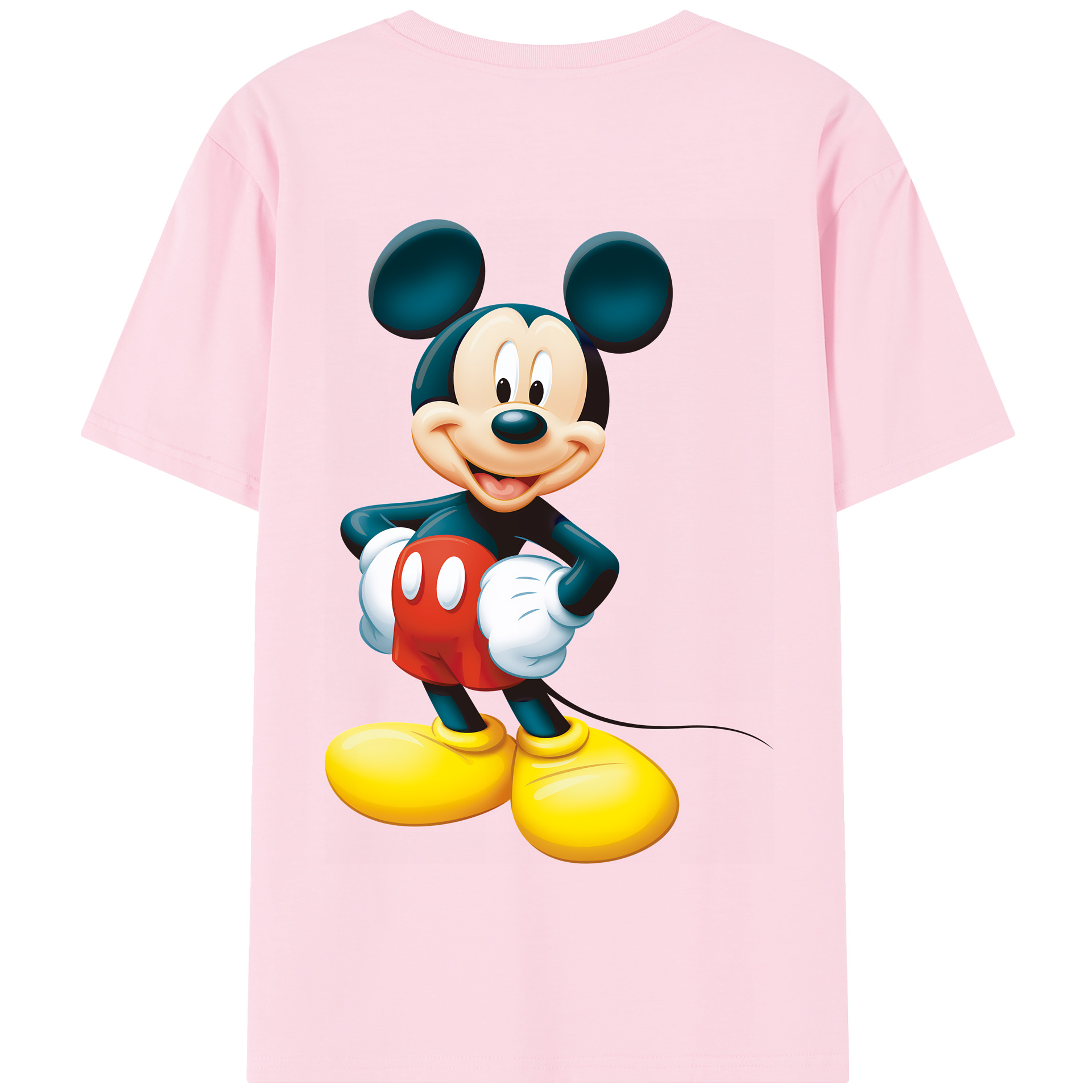 （画像用） ミッキーマウス Mickey Mouse 綿100％半袖Tシャツ（背面プリント）