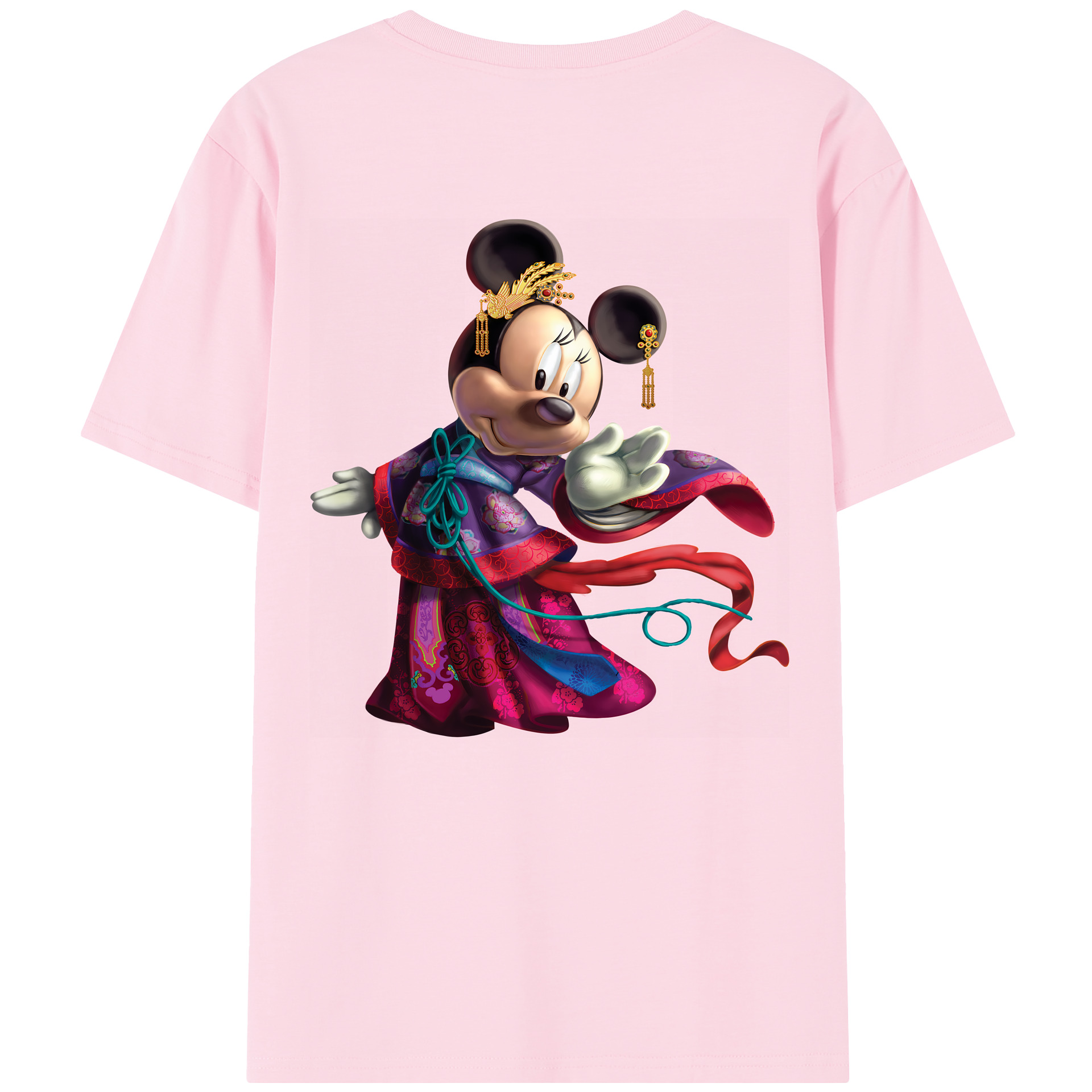 （画像用） ミッキーマウス Mickey Mouse 綿100％半袖Tシャツ（背面プリント）