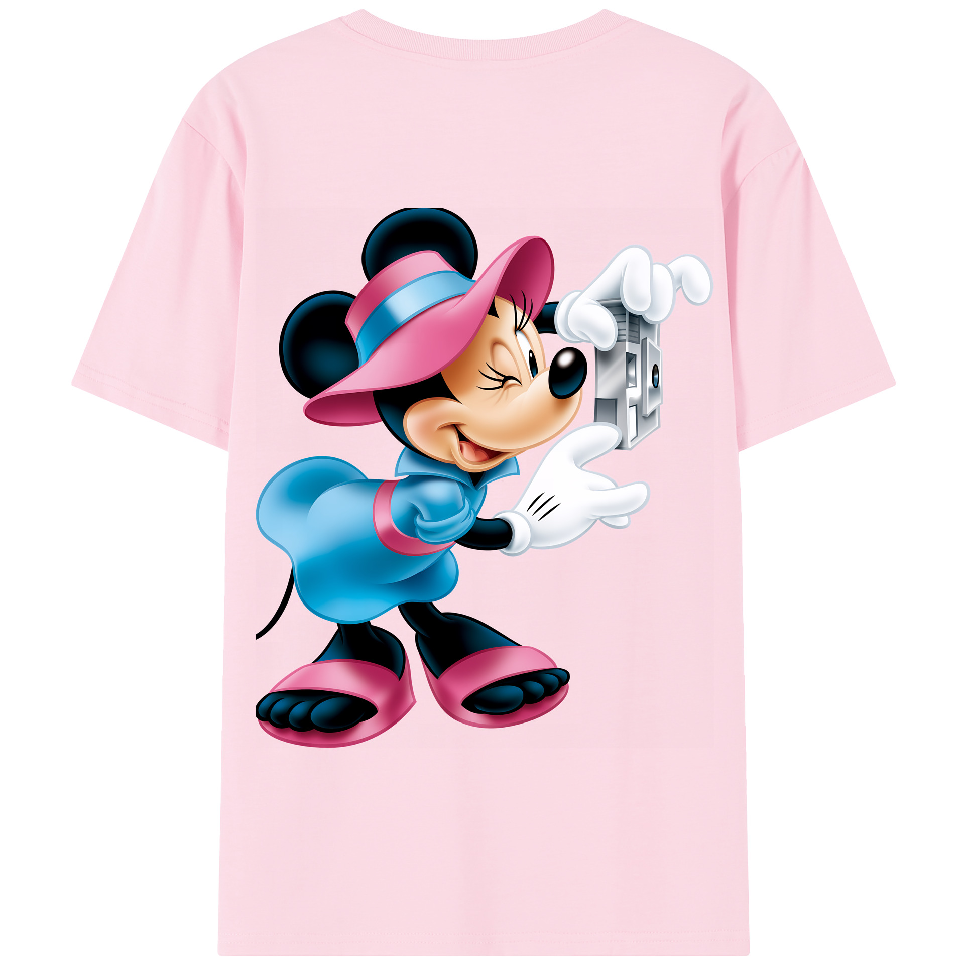 （画像用） ミッキーマウス Mickey Mouse 綿100％半袖Tシャツ（背面プリント）