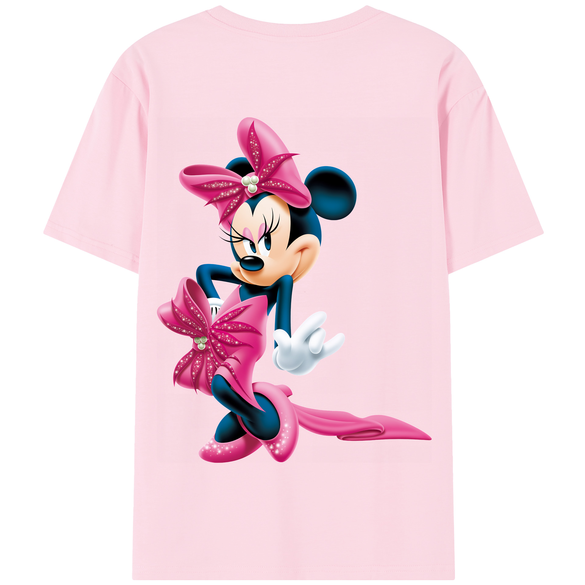 （画像用） ミッキーマウス Mickey Mouse 綿100％半袖Tシャツ（背面プリント）