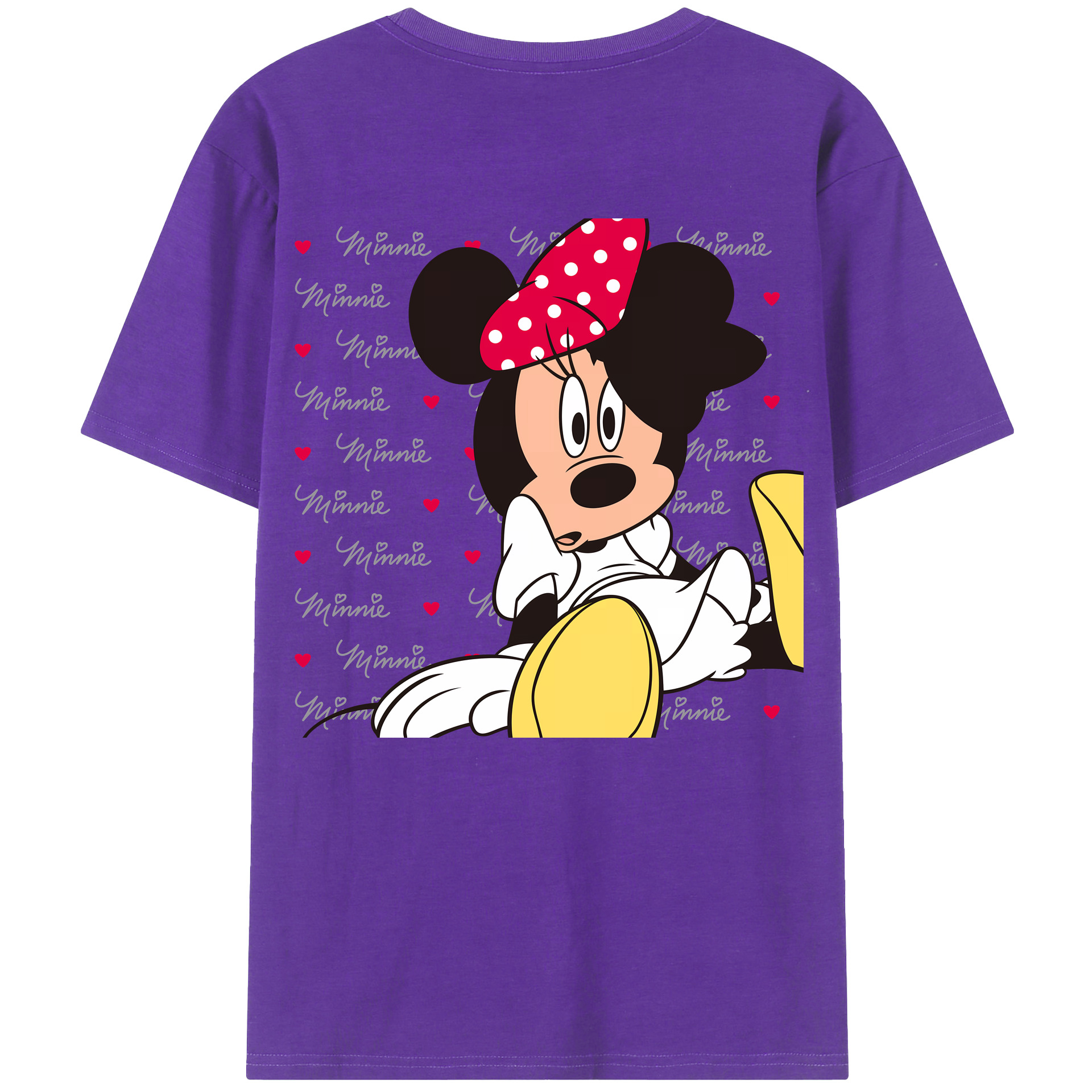 （画像用） ミッキーマウス Mickey Mouse 綿100％半袖Tシャツ（背面プリント）