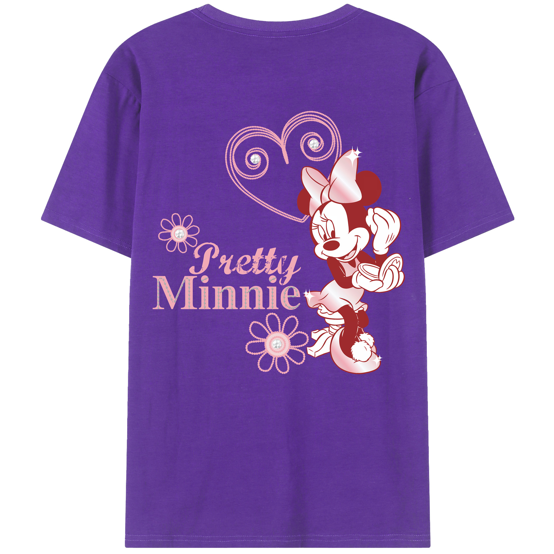 （画像用） ミッキーマウス Mickey Mouse 綿100％半袖Tシャツ（背面プリント）