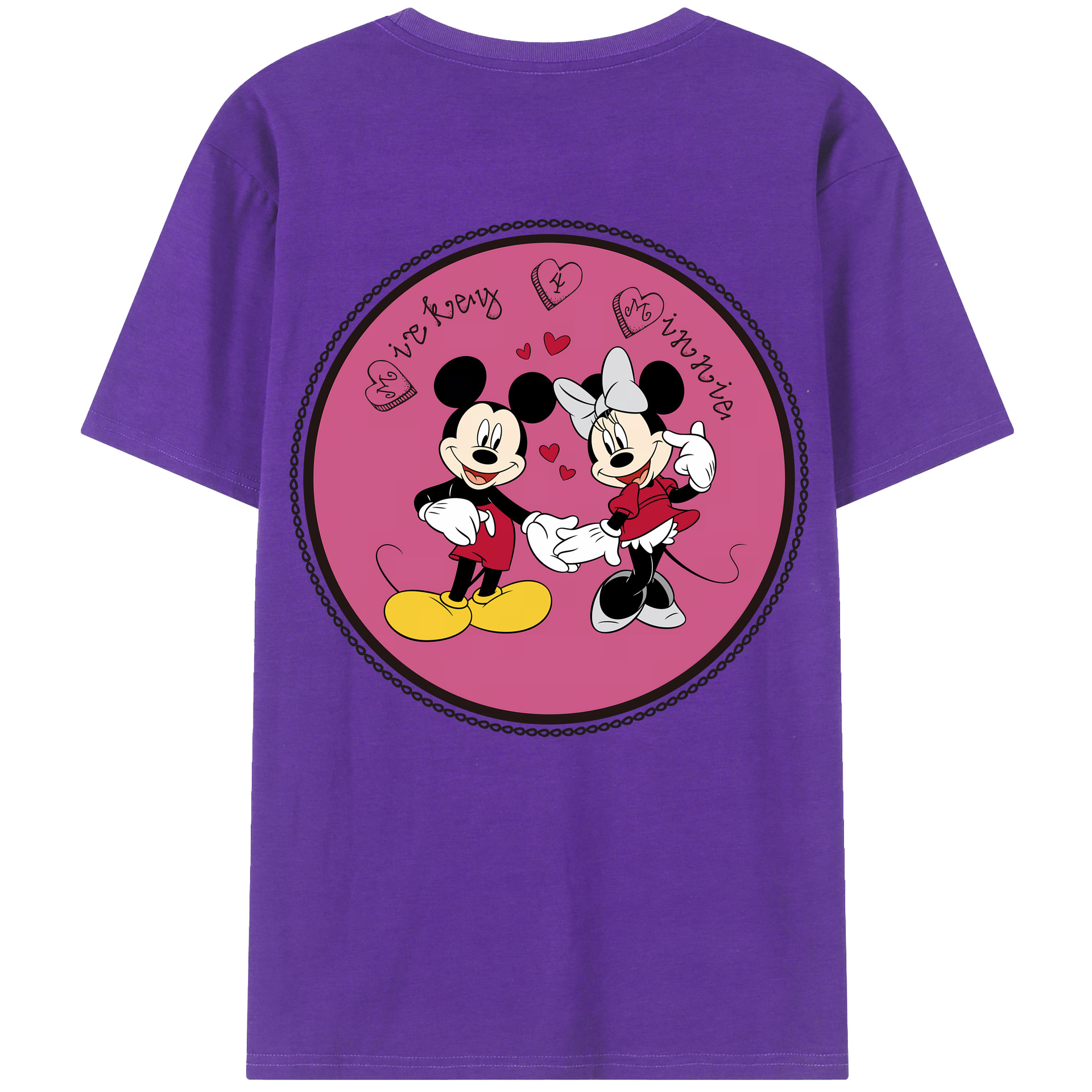 （画像用） ミッキーマウス Mickey Mouse 綿100％半袖Tシャツ（背面プリント）