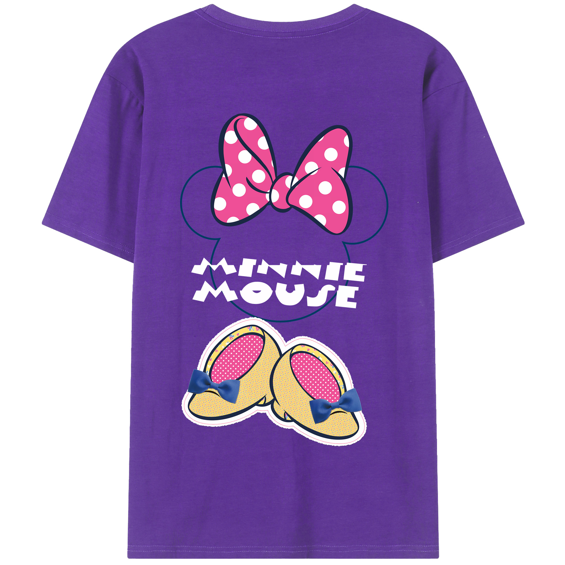 （画像用） ミッキーマウス Mickey Mouse 綿100％半袖Tシャツ（背面プリント）