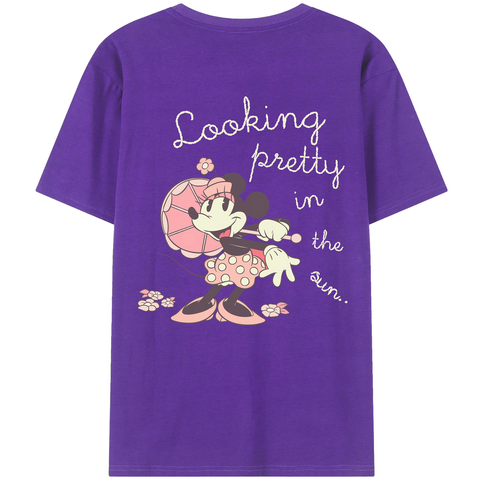（画像用） ミッキーマウス Mickey Mouse 綿100％半袖Tシャツ（背面プリント）
