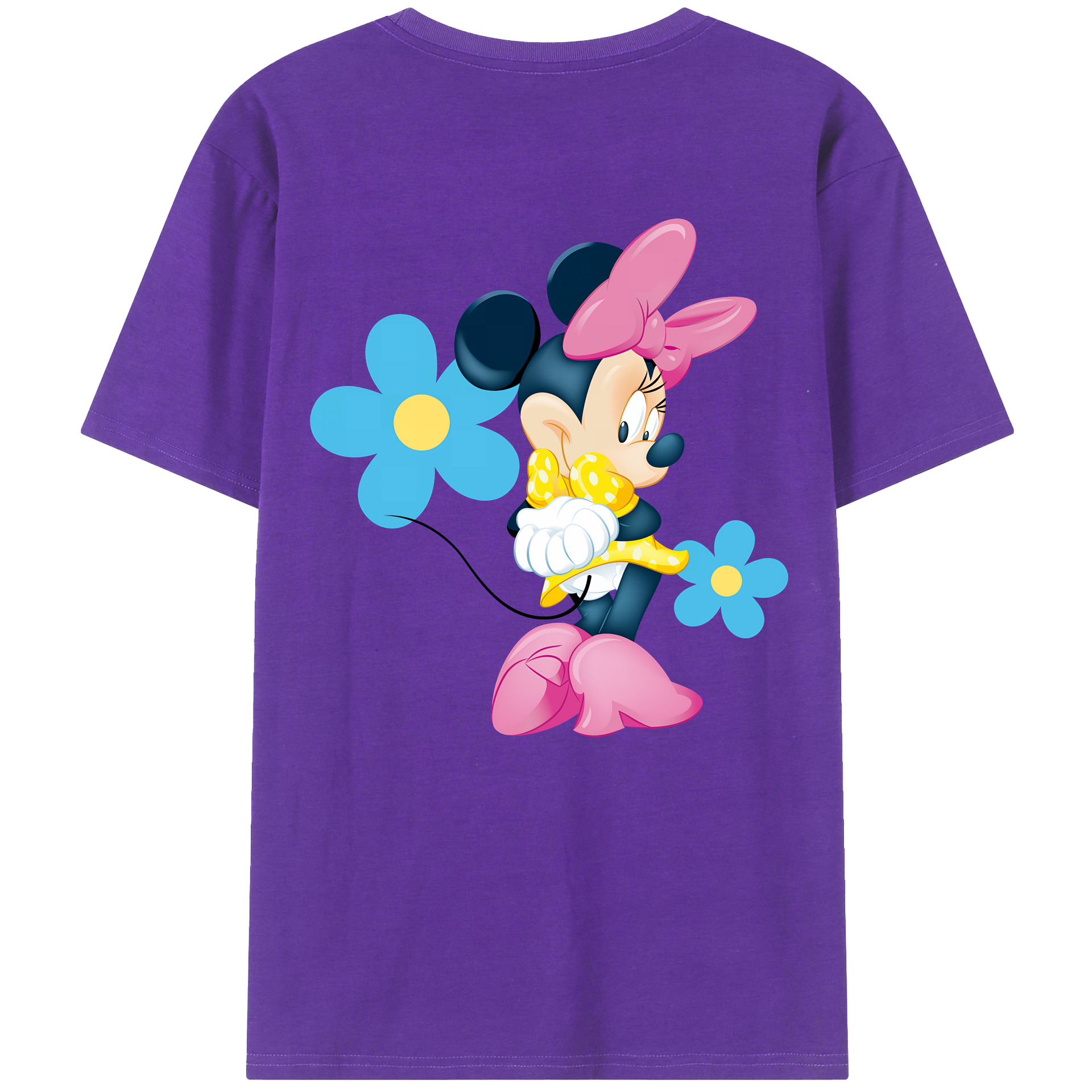 （画像用） ミッキーマウス Mickey Mouse 綿100％半袖Tシャツ（背面プリント）