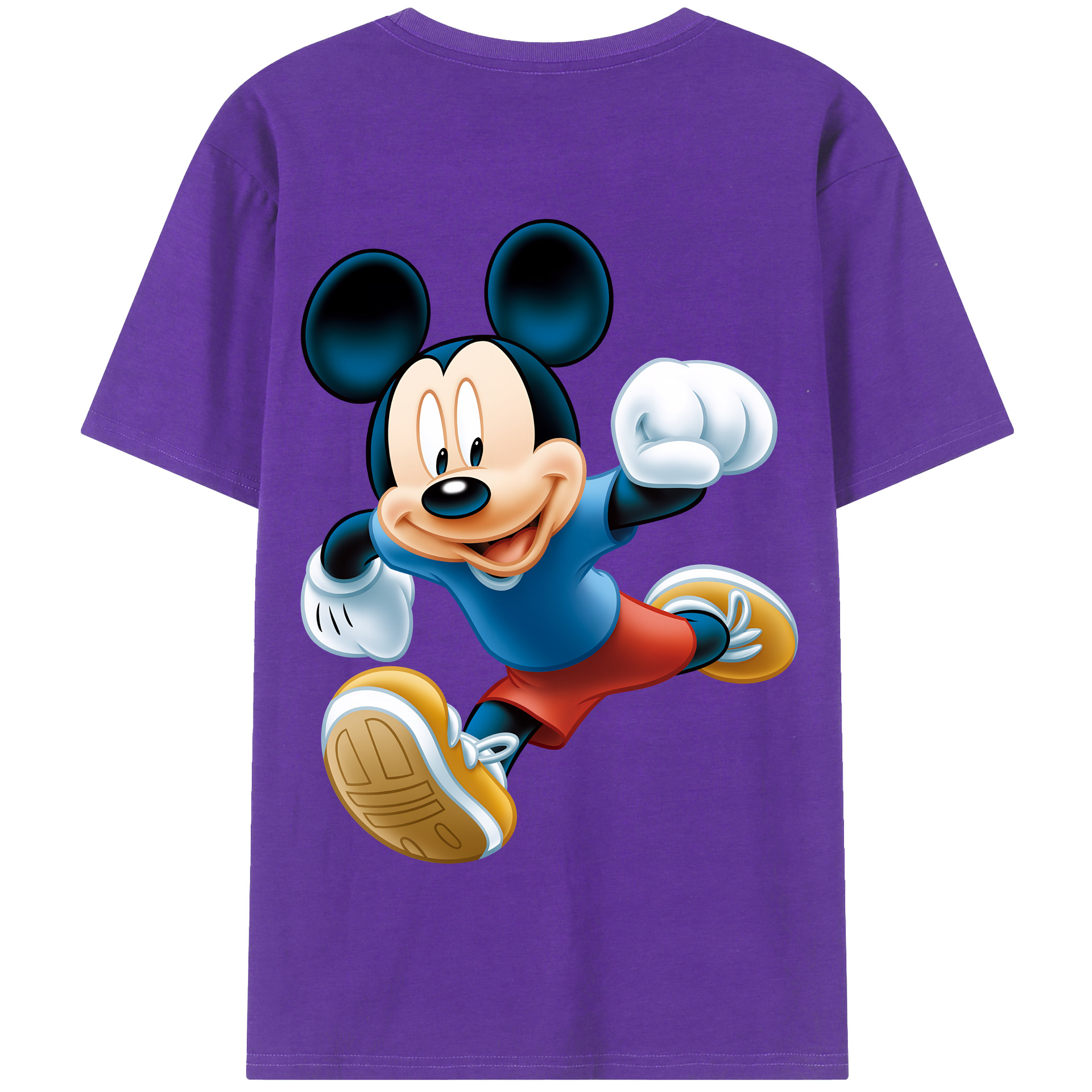 （画像用） ミッキーマウス Mickey Mouse 綿100％半袖Tシャツ（背面プリント）