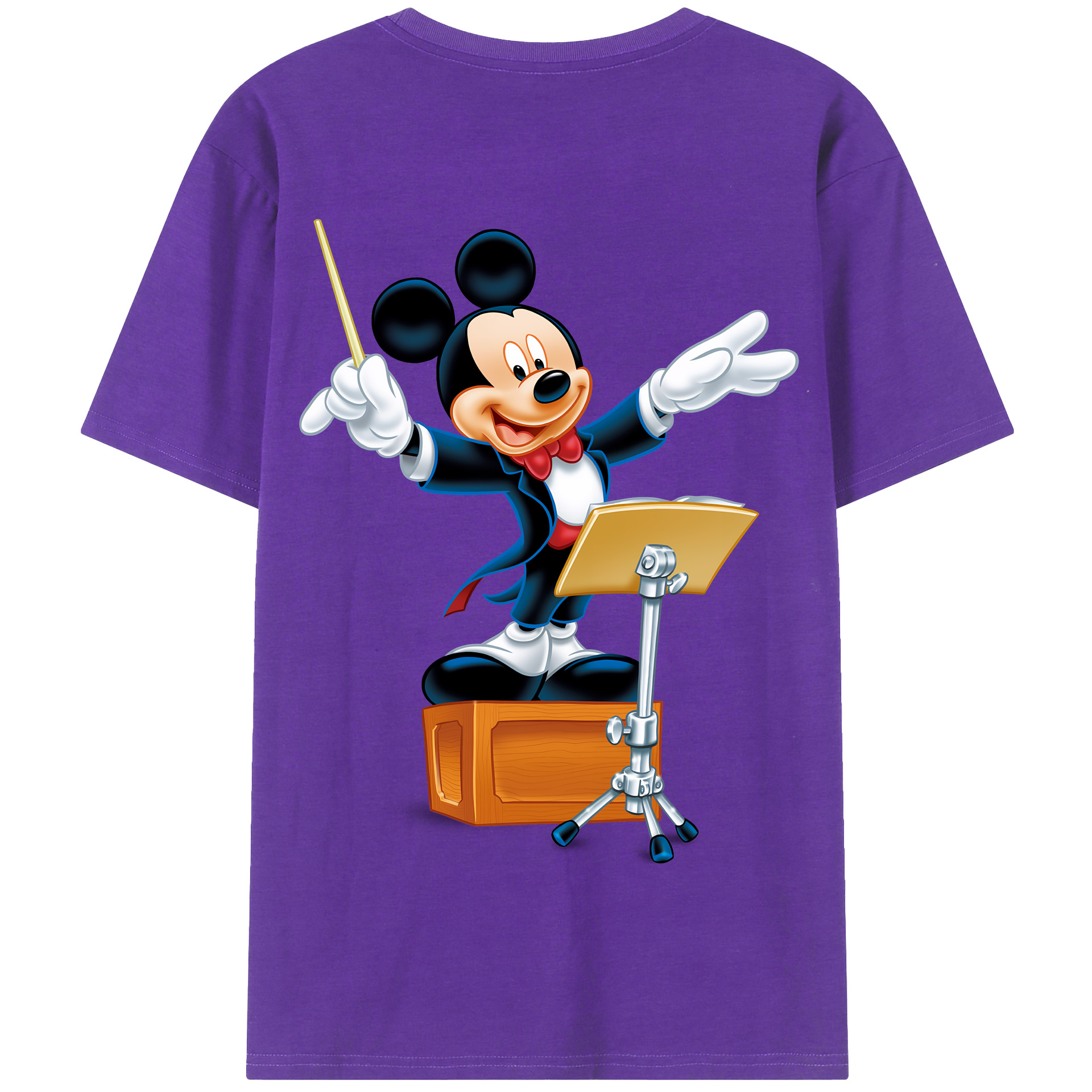 （画像用） ミッキーマウス Mickey Mouse 綿100％半袖Tシャツ（背面プリント）