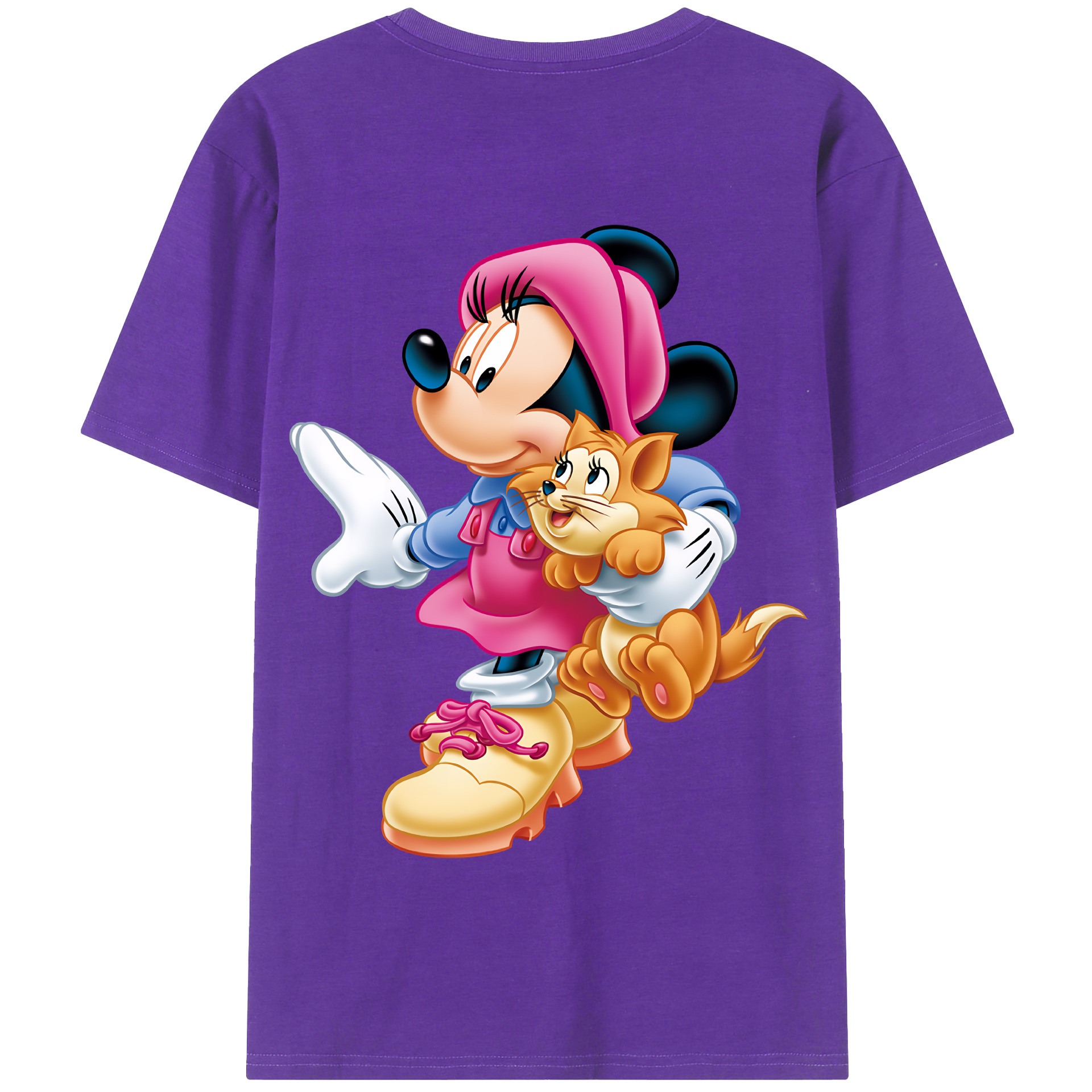 （画像用） ミッキーマウス Mickey Mouse 綿100％半袖Tシャツ（背面プリント）