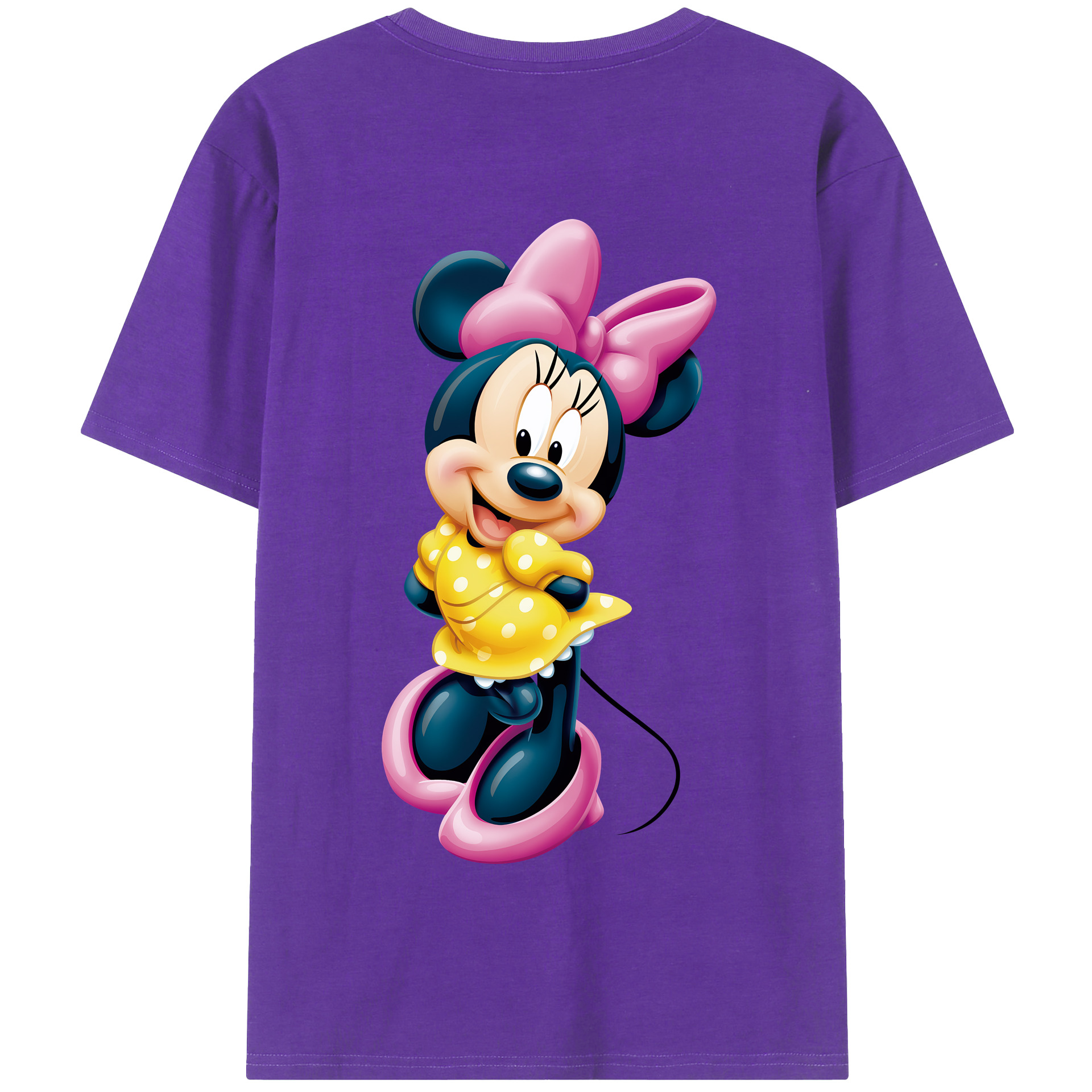 （画像用） ミッキーマウス Mickey Mouse 綿100％半袖Tシャツ（背面プリント）