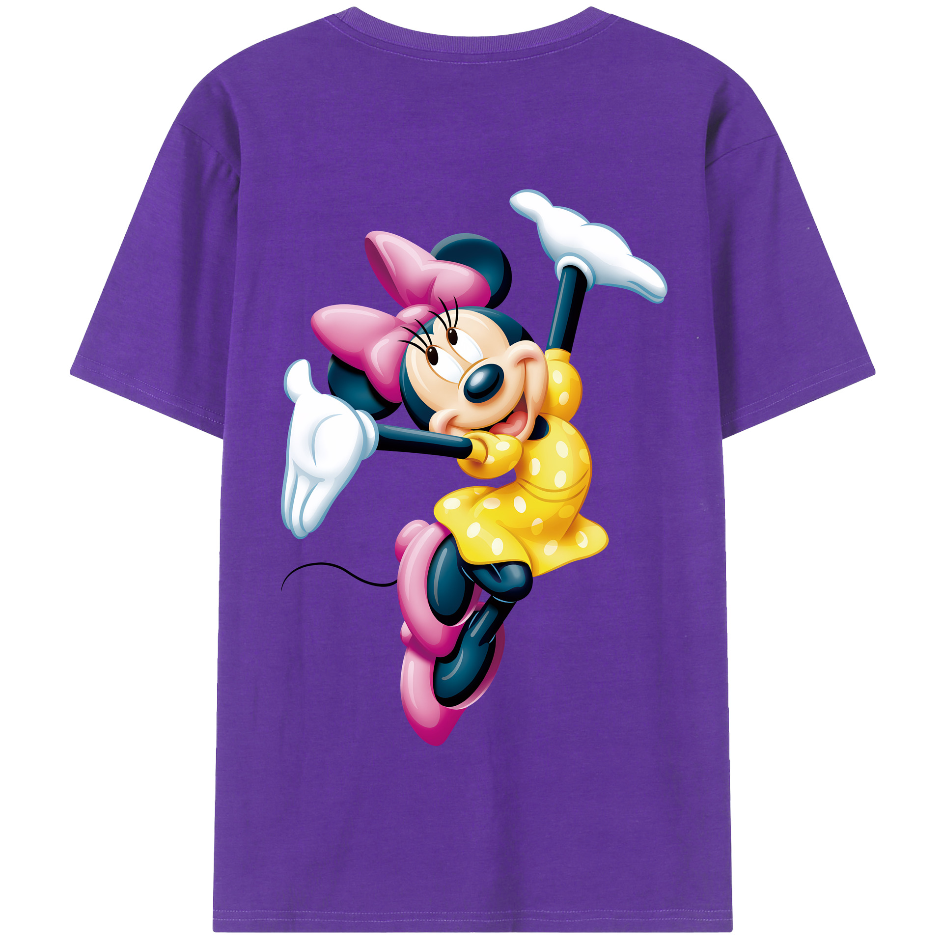 （画像用） ミッキーマウス Mickey Mouse 綿100％半袖Tシャツ（背面プリント）