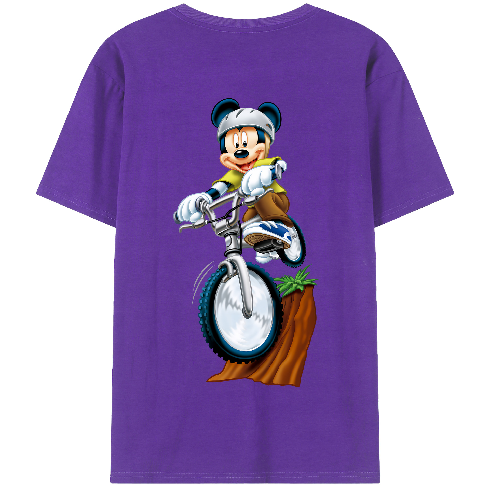 （画像用） ミッキーマウス Mickey Mouse 綿100％半袖Tシャツ（背面プリント）