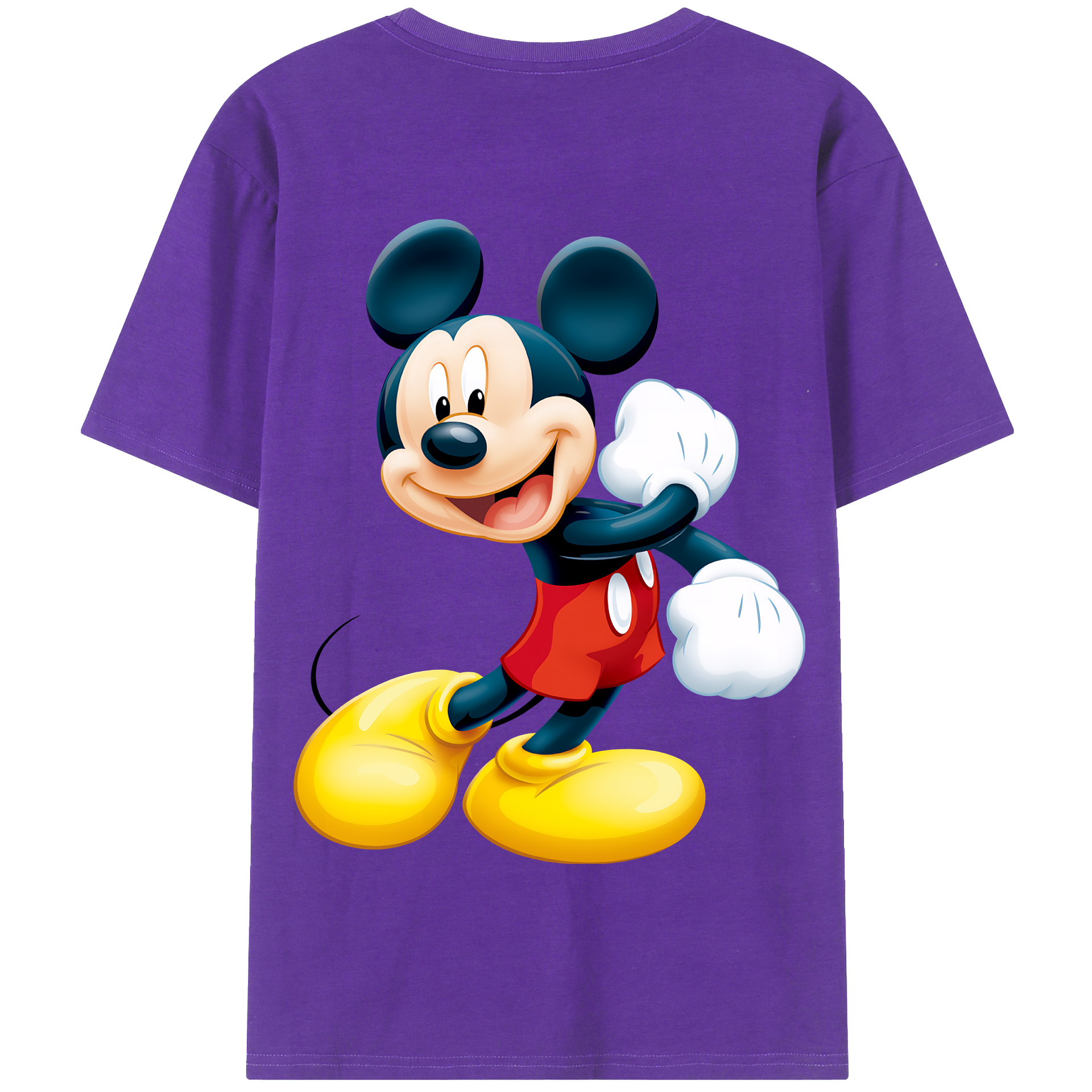 （画像用） ミッキーマウス Mickey Mouse 綿100％半袖Tシャツ（背面プリント）