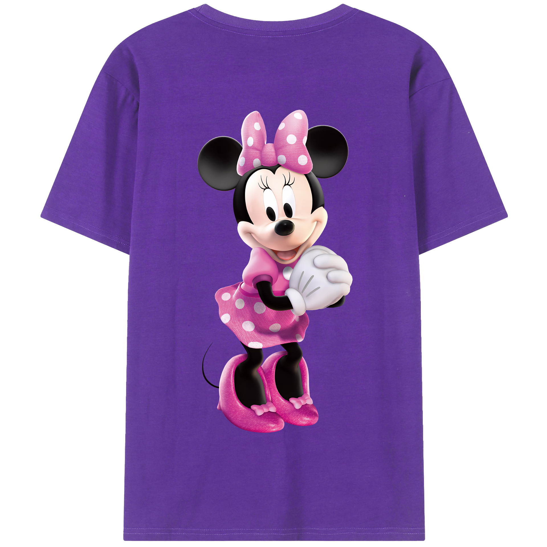 （画像用） ミッキーマウス Mickey Mouse 綿100％半袖Tシャツ（背面プリント）