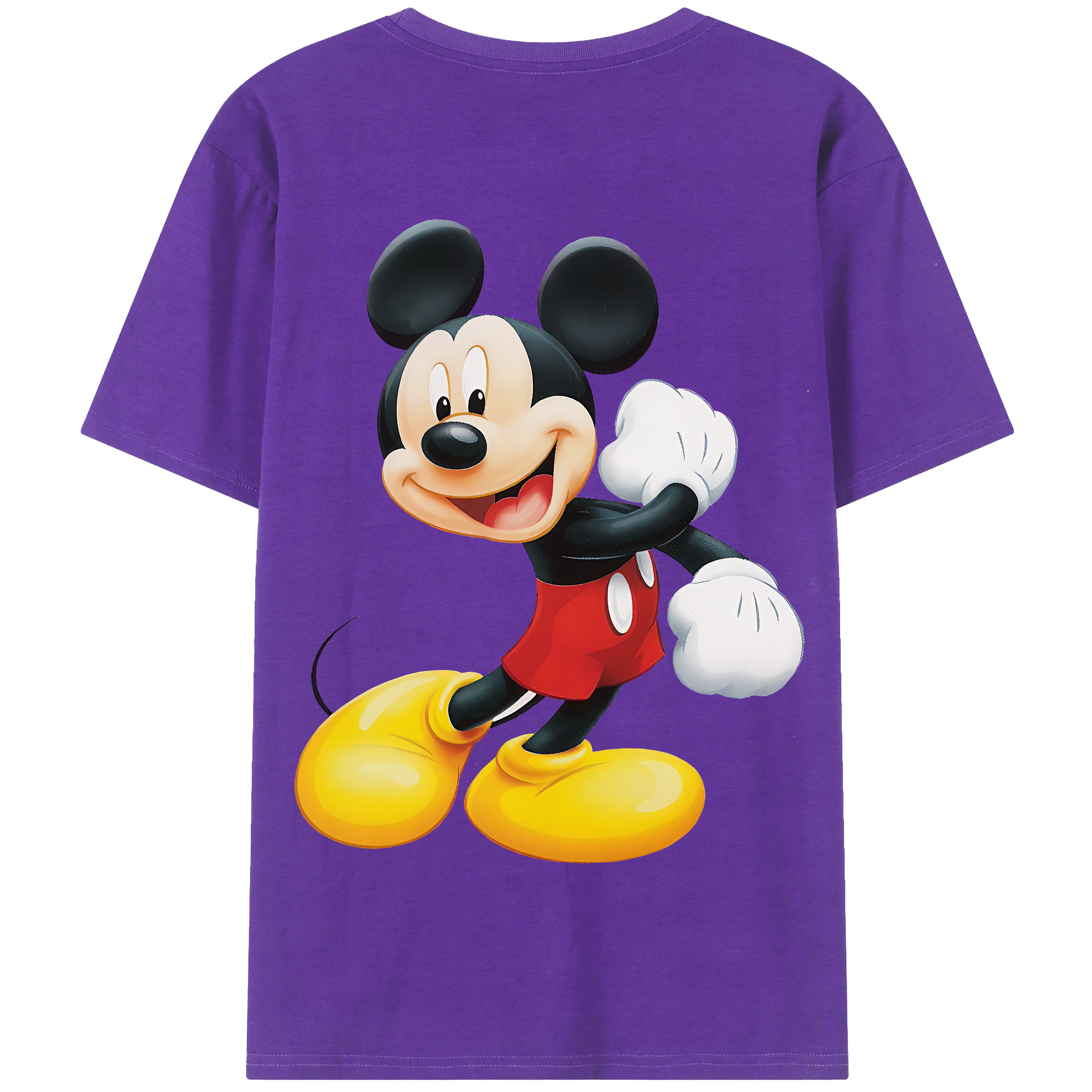 （画像用） ミッキーマウス Mickey Mouse 綿100％半袖Tシャツ（背面プリント）