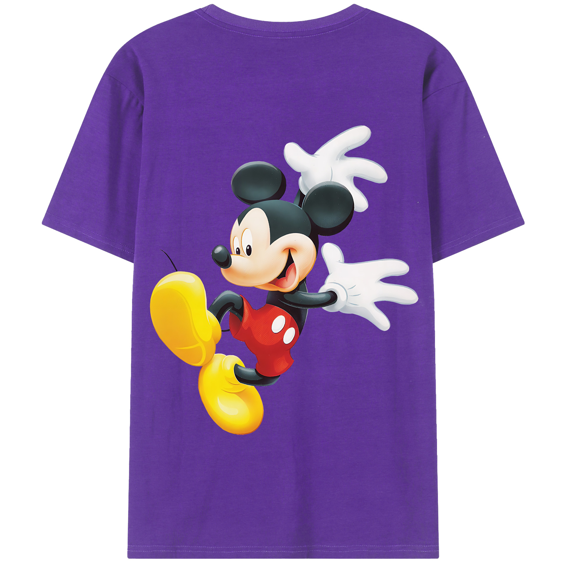 （画像用） ミッキーマウス Mickey Mouse 綿100％半袖Tシャツ（背面プリント）