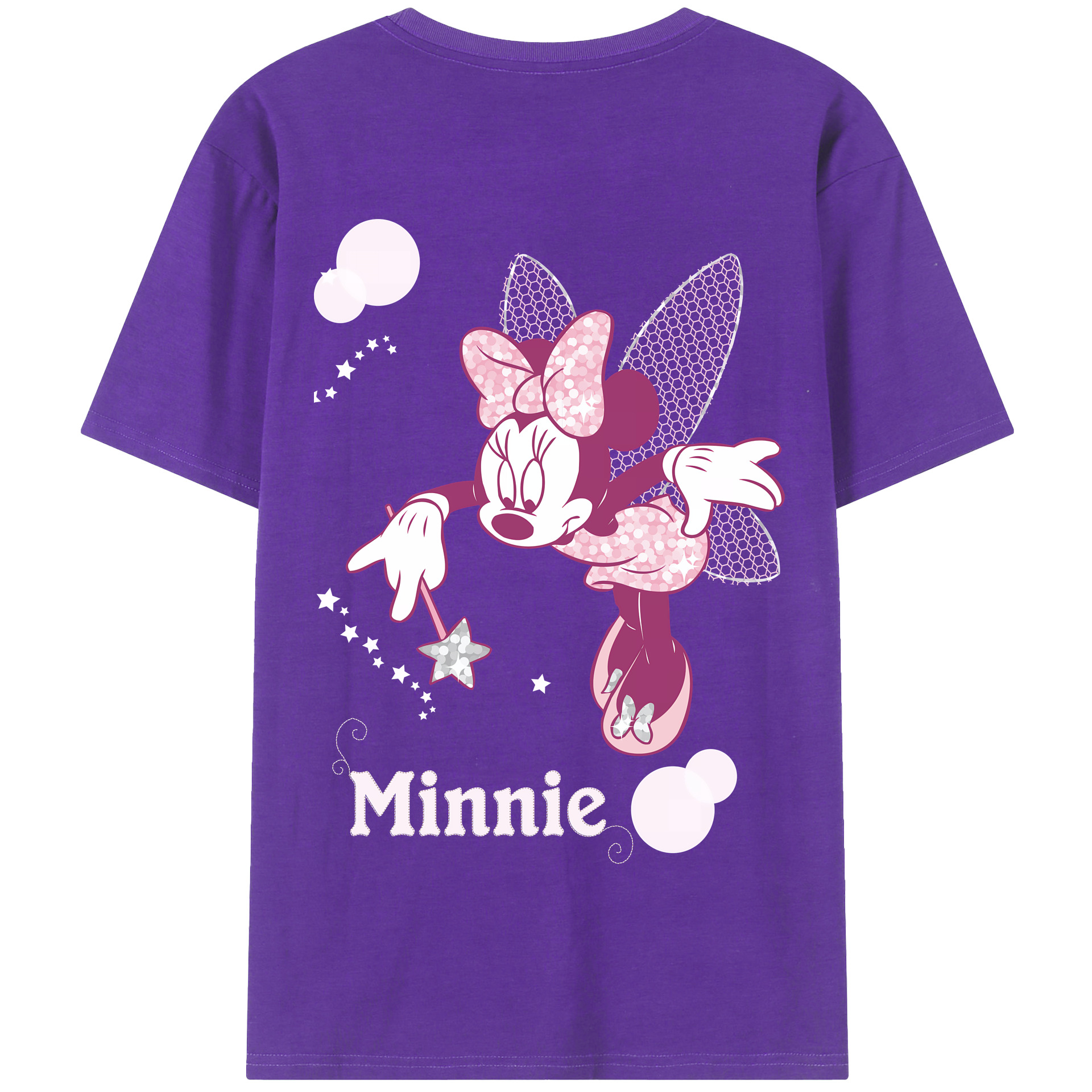 （画像用） ミッキーマウス Mickey Mouse 綿100％半袖Tシャツ（背面プリント）