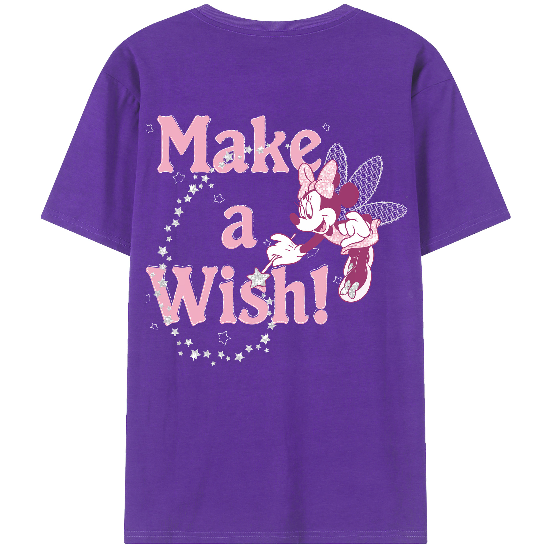 （画像用） ミッキーマウス Mickey Mouse 綿100％半袖Tシャツ（背面プリント）