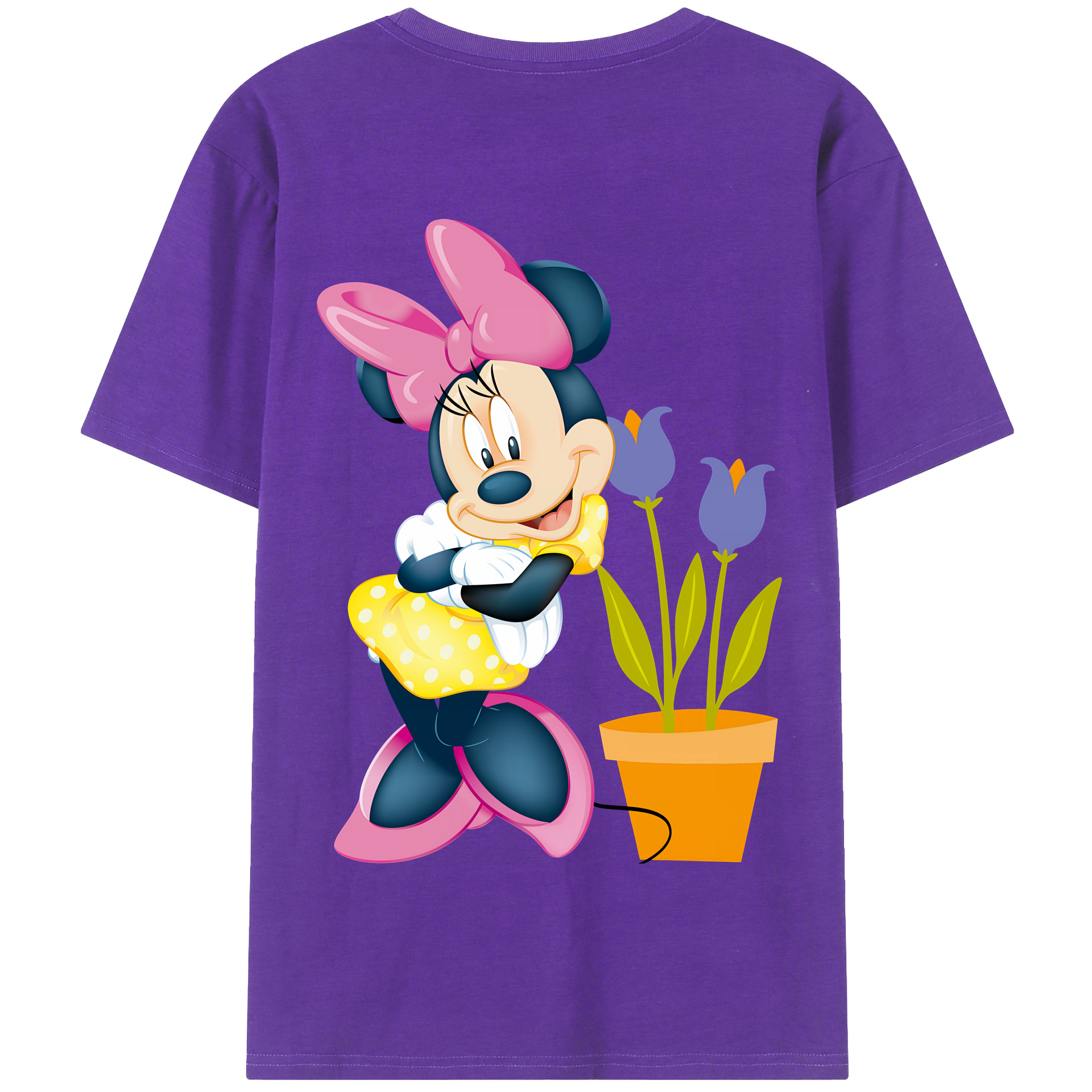 （画像用） ミッキーマウス Mickey Mouse 綿100％半袖Tシャツ（背面プリント）