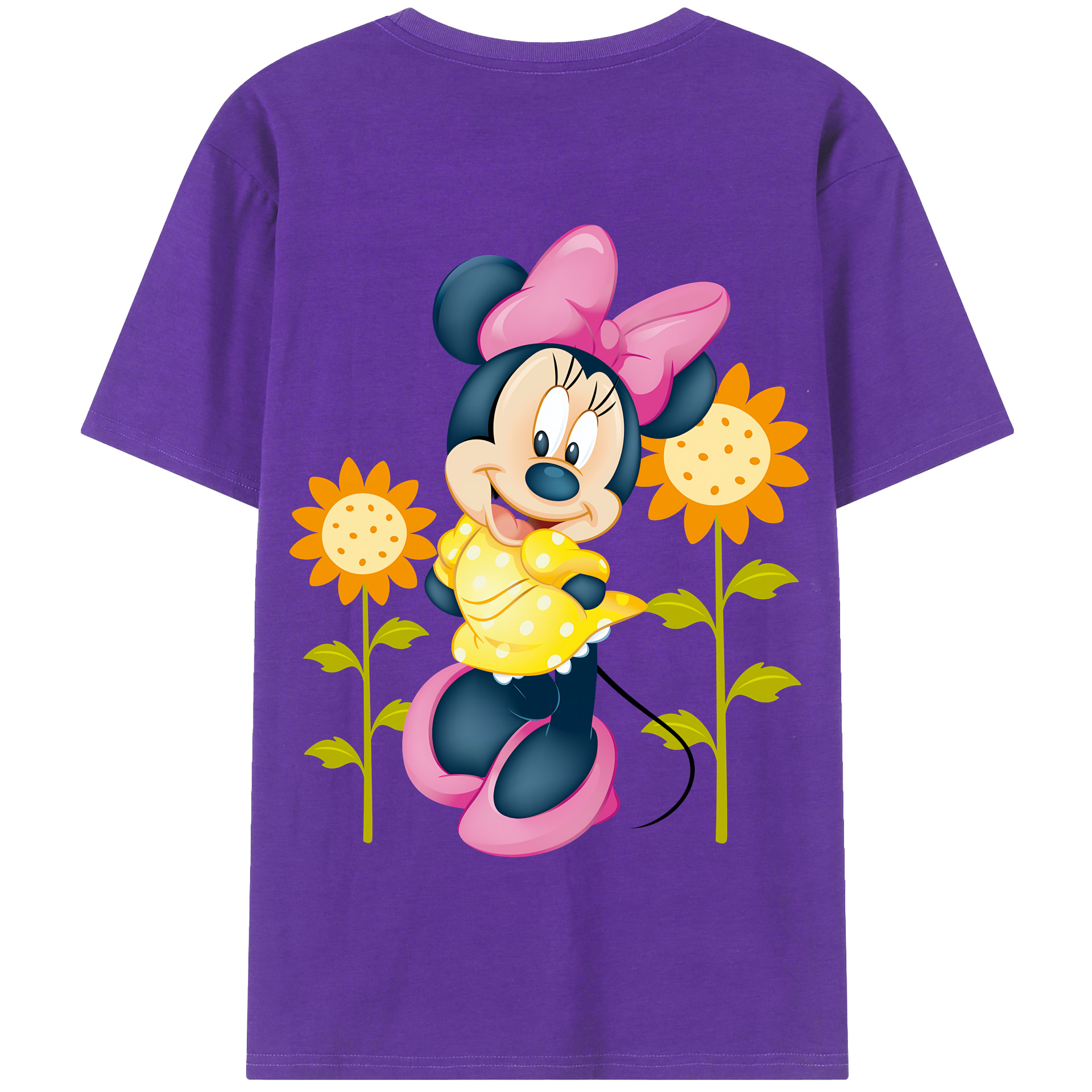 （画像用） ミッキーマウス Mickey Mouse 綿100％半袖Tシャツ（背面プリント）