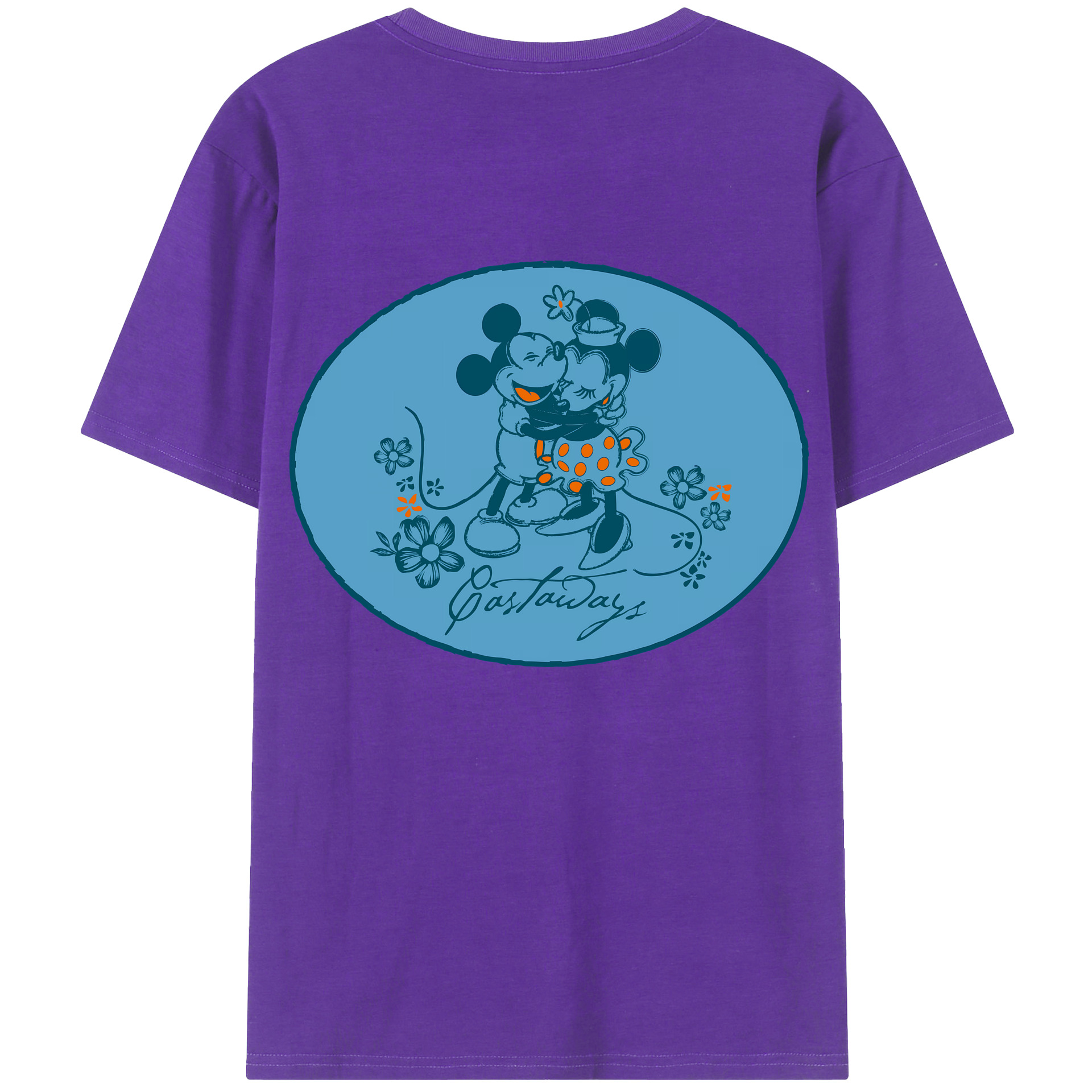 （画像用） ミッキーマウス Mickey Mouse 綿100％半袖Tシャツ（背面プリント）