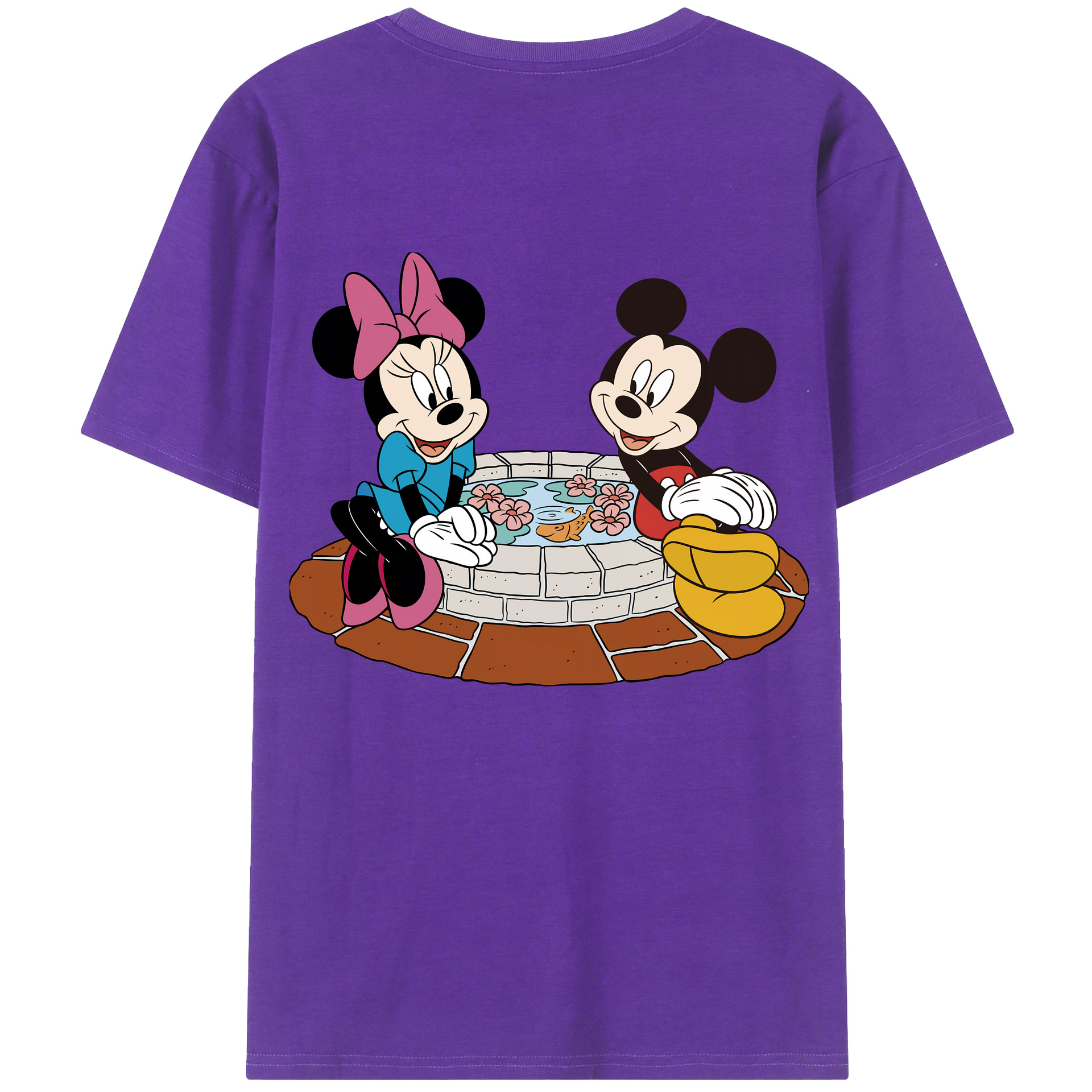 （画像用） ミッキーマウス Mickey Mouse 綿100％半袖Tシャツ（背面プリント）
