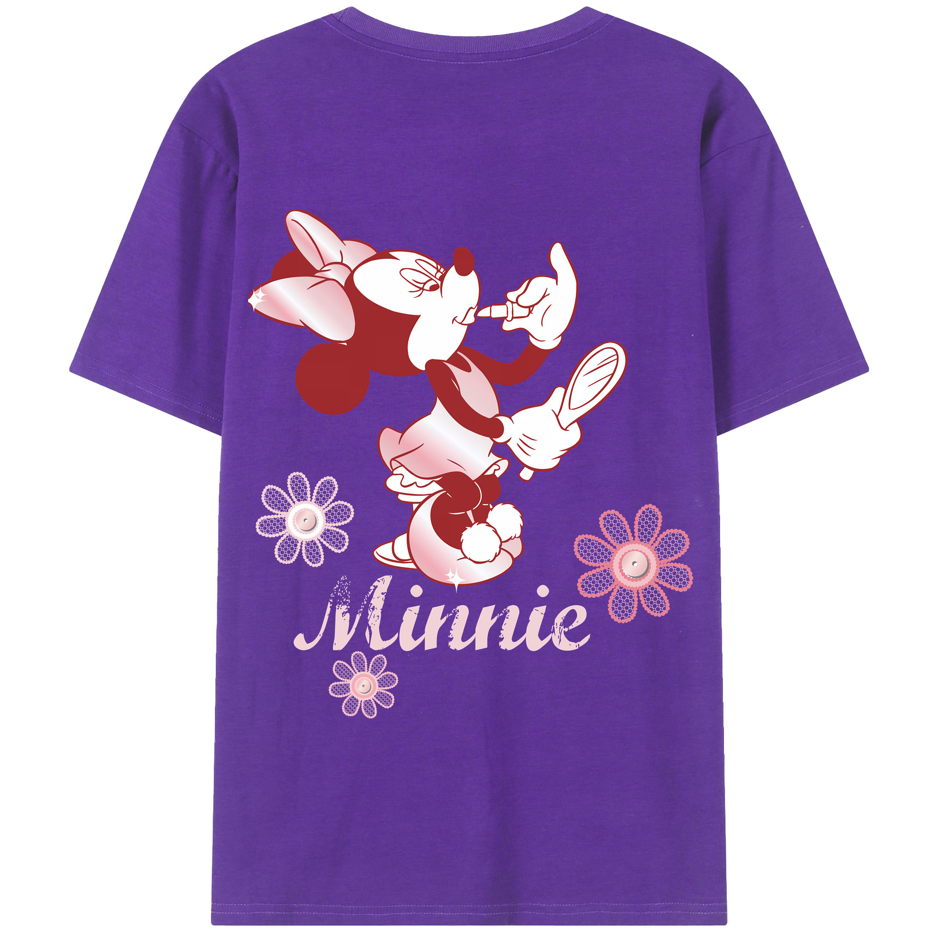 （画像用） ミッキーマウス Mickey Mouse 綿100％半袖Tシャツ（背面プリント）