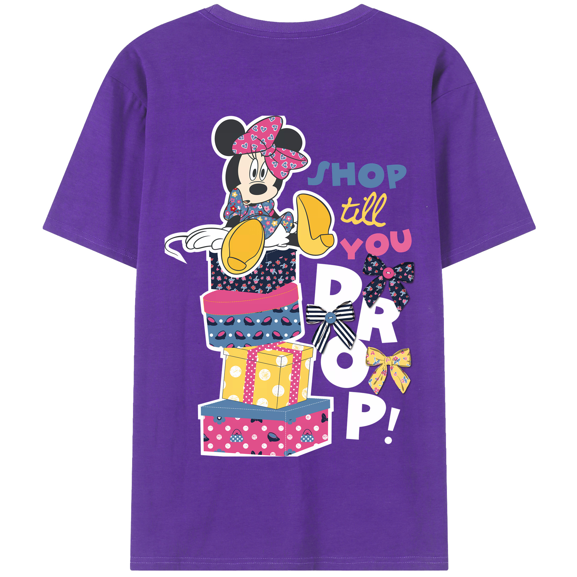 （画像用） ミッキーマウス Mickey Mouse 綿100％半袖Tシャツ（背面プリント）