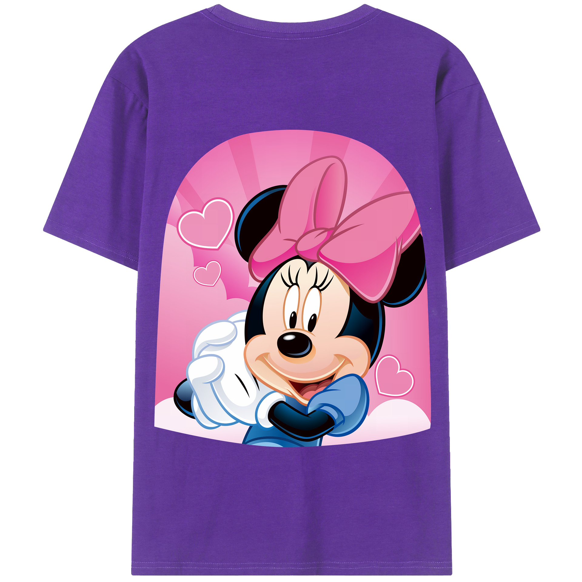 （画像用） ミッキーマウス Mickey Mouse 綿100％半袖Tシャツ（背面プリント）