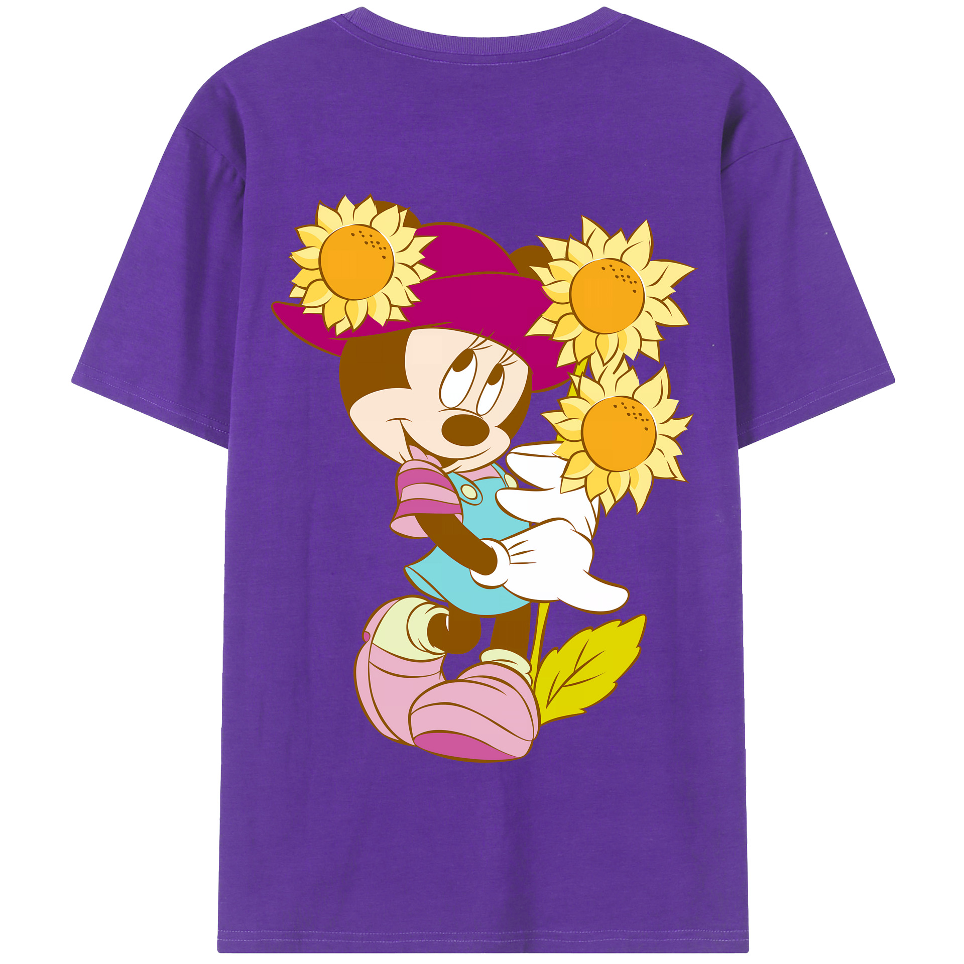 （画像用） ミッキーマウス Mickey Mouse 綿100％半袖Tシャツ（背面プリント）