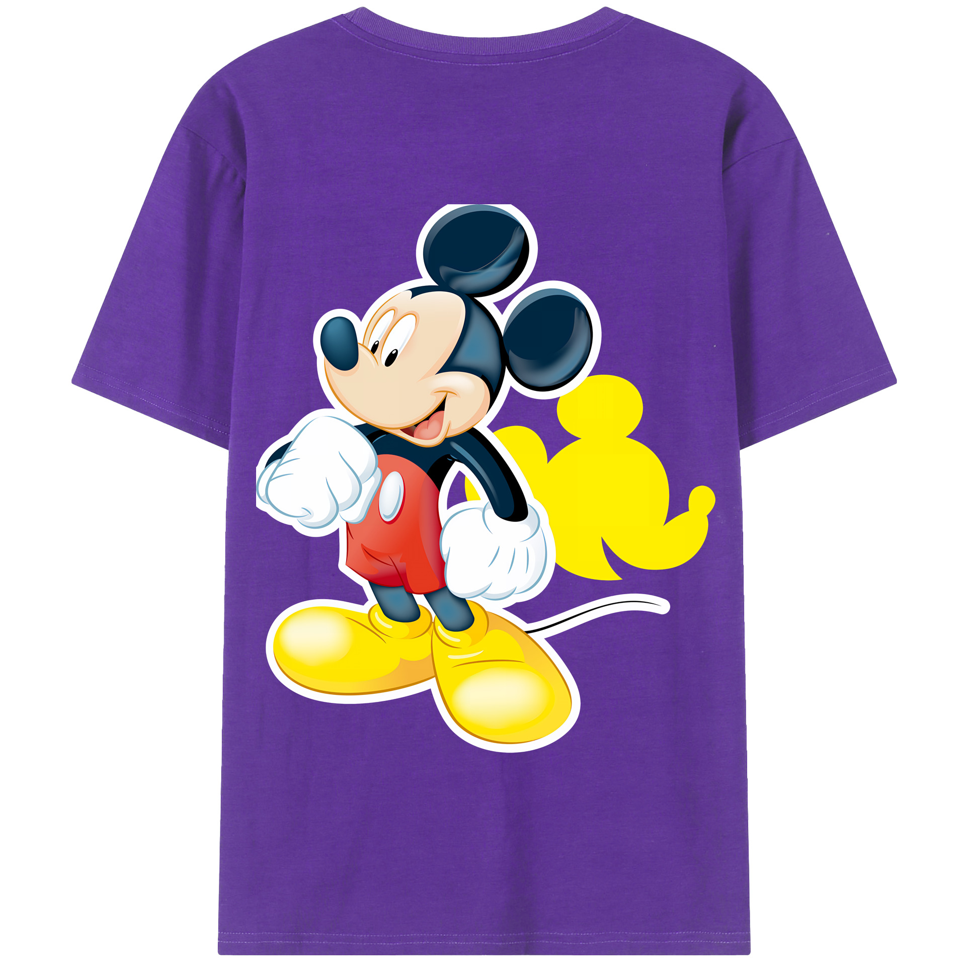 （画像用） ミッキーマウス Mickey Mouse 綿100％半袖Tシャツ（背面プリント）