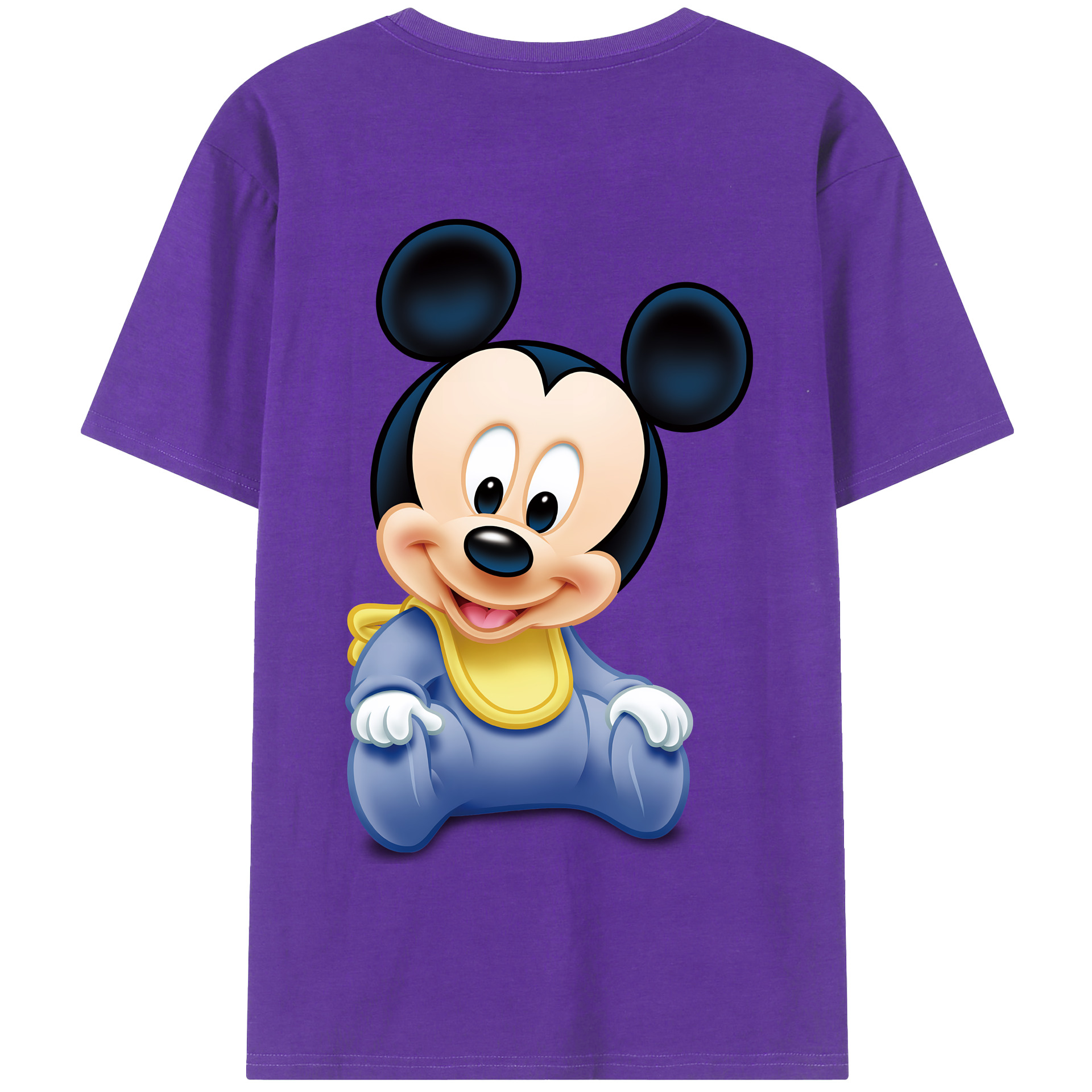 （画像用） ミッキーマウス Mickey Mouse 綿100％半袖Tシャツ（背面プリント）