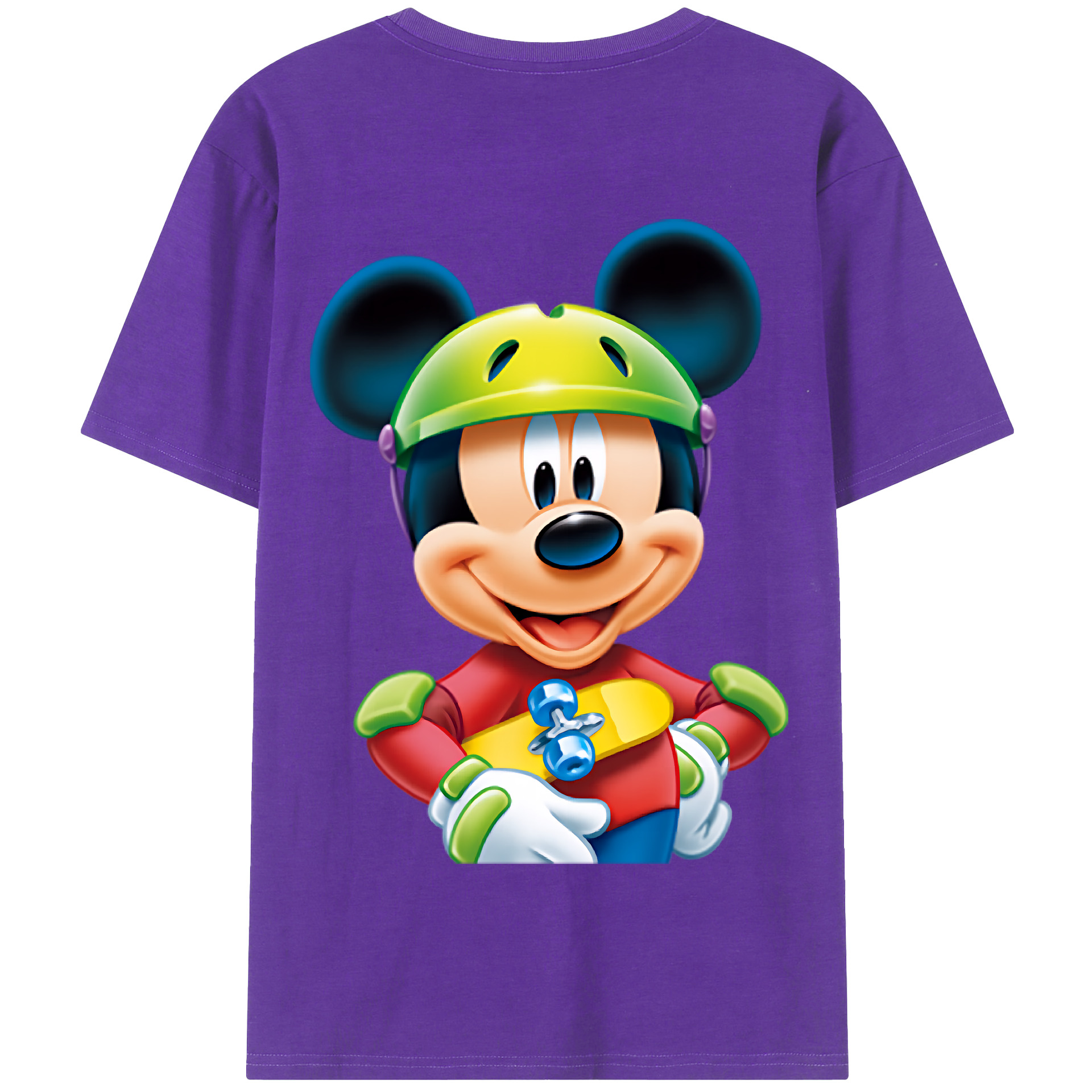 （画像用） ミッキーマウス Mickey Mouse 綿100％半袖Tシャツ（背面プリント）