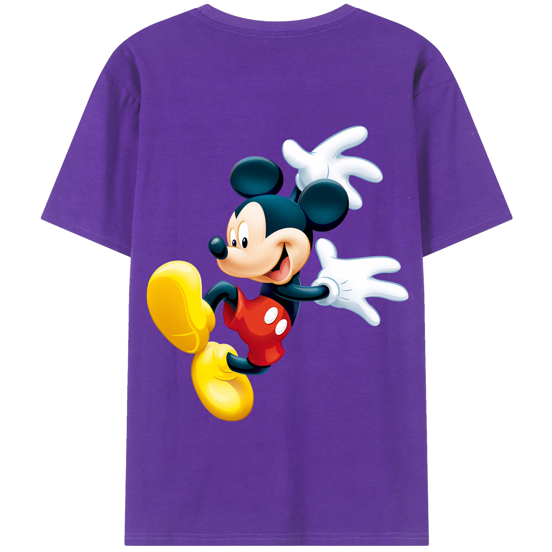 （画像用） ミッキーマウス Mickey Mouse 綿100％半袖Tシャツ（背面プリント）