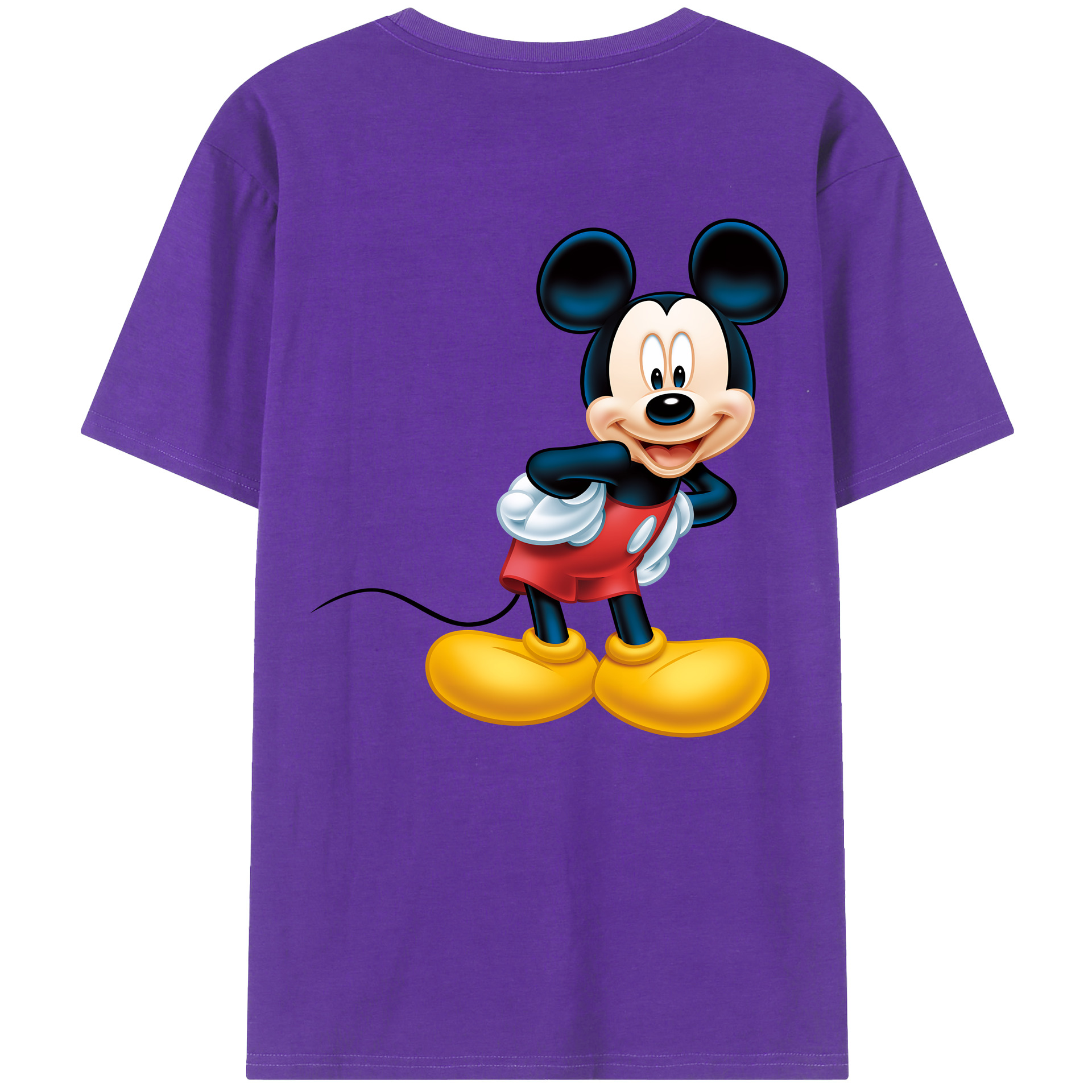 （画像用） ミッキーマウス Mickey Mouse 綿100％半袖Tシャツ（背面プリント）