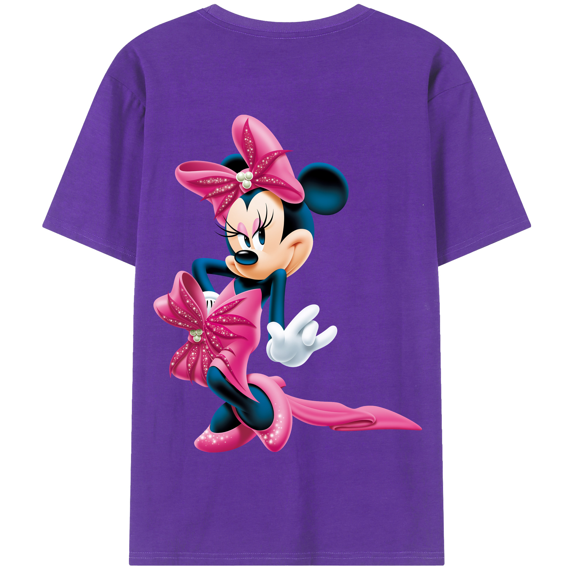 （画像用） ミッキーマウス Mickey Mouse 綿100％半袖Tシャツ（背面プリント）