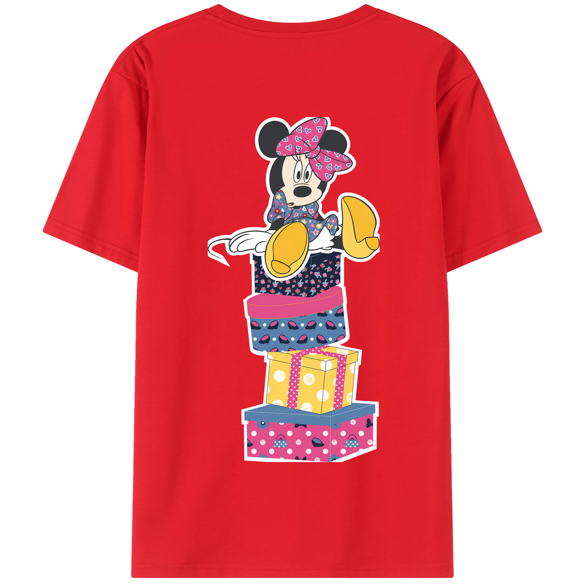 （画像用） ミッキーマウス Mickey Mouse 綿100％半袖Tシャツ（背面プリント）